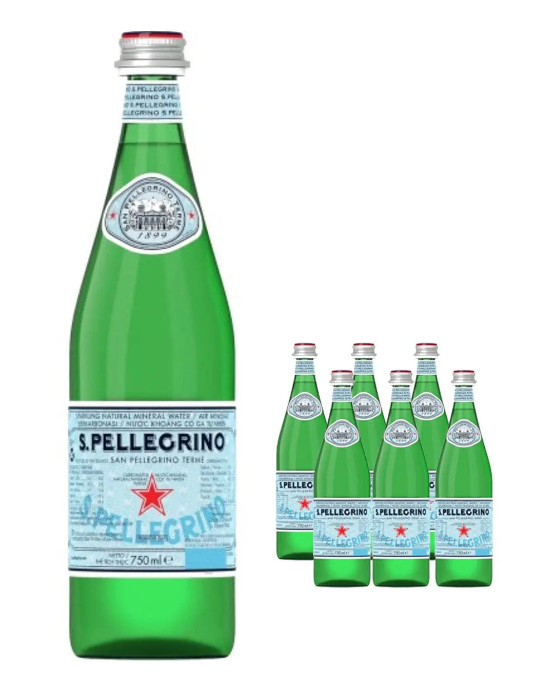 San Pellegrino Still Mineral Water Bottle Multipack, 6 x 1 L Water