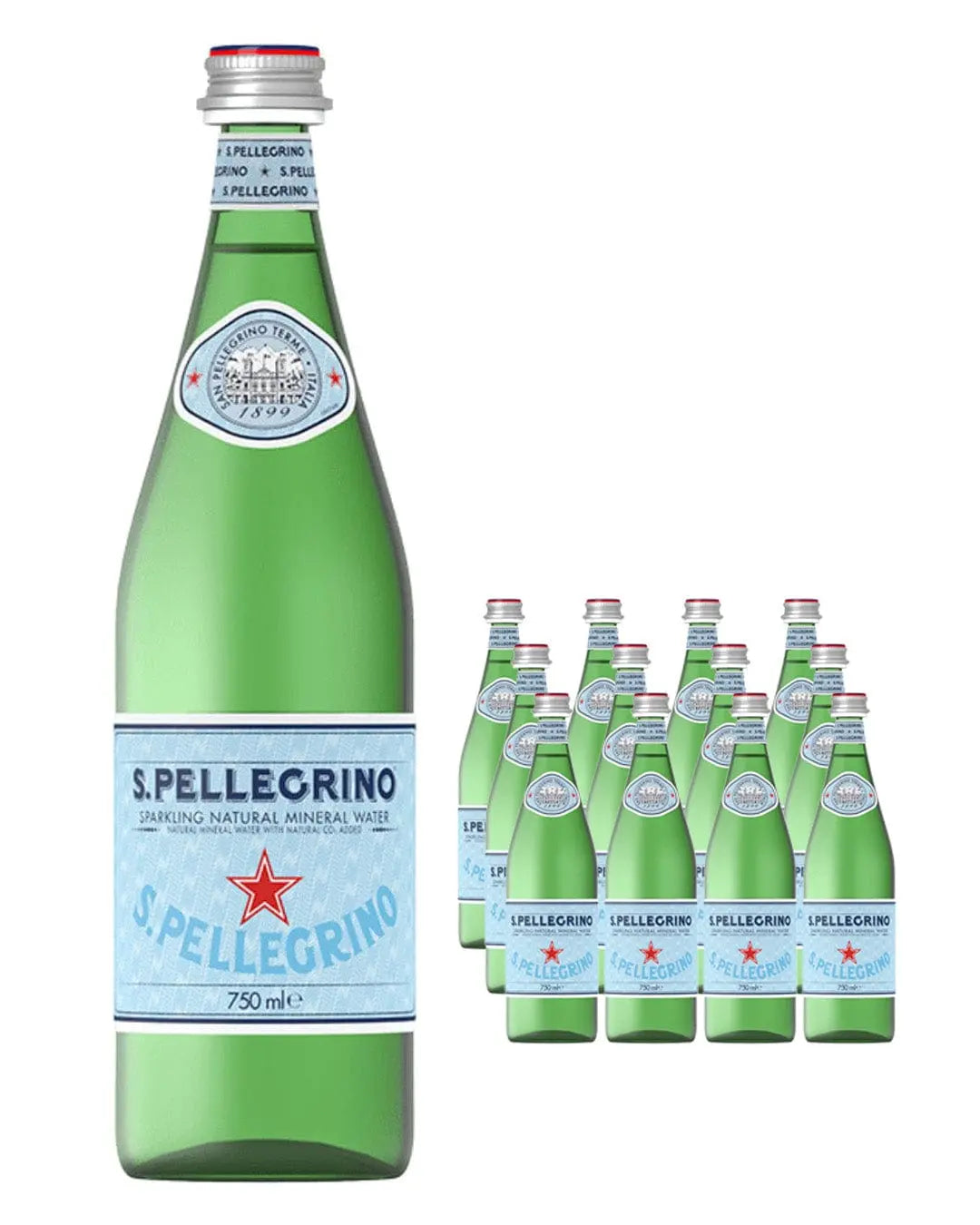 San Pellegrino Still Mineral Water Glass Bottle Multipack, 12 x 75 cl Water
