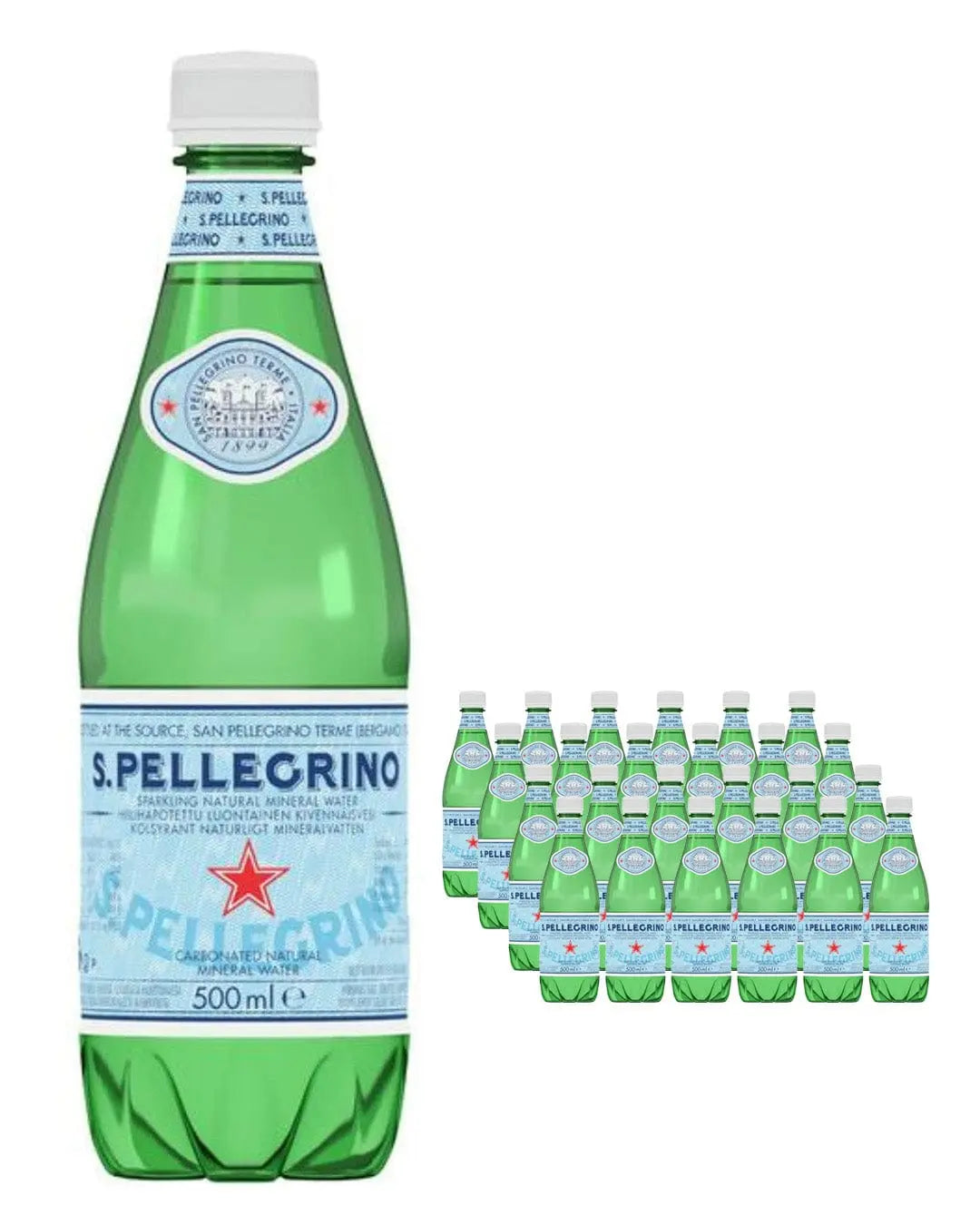 San Pellegrino Still Mineral Water Glass Bottle Multipack, 24 x 500 ml Water