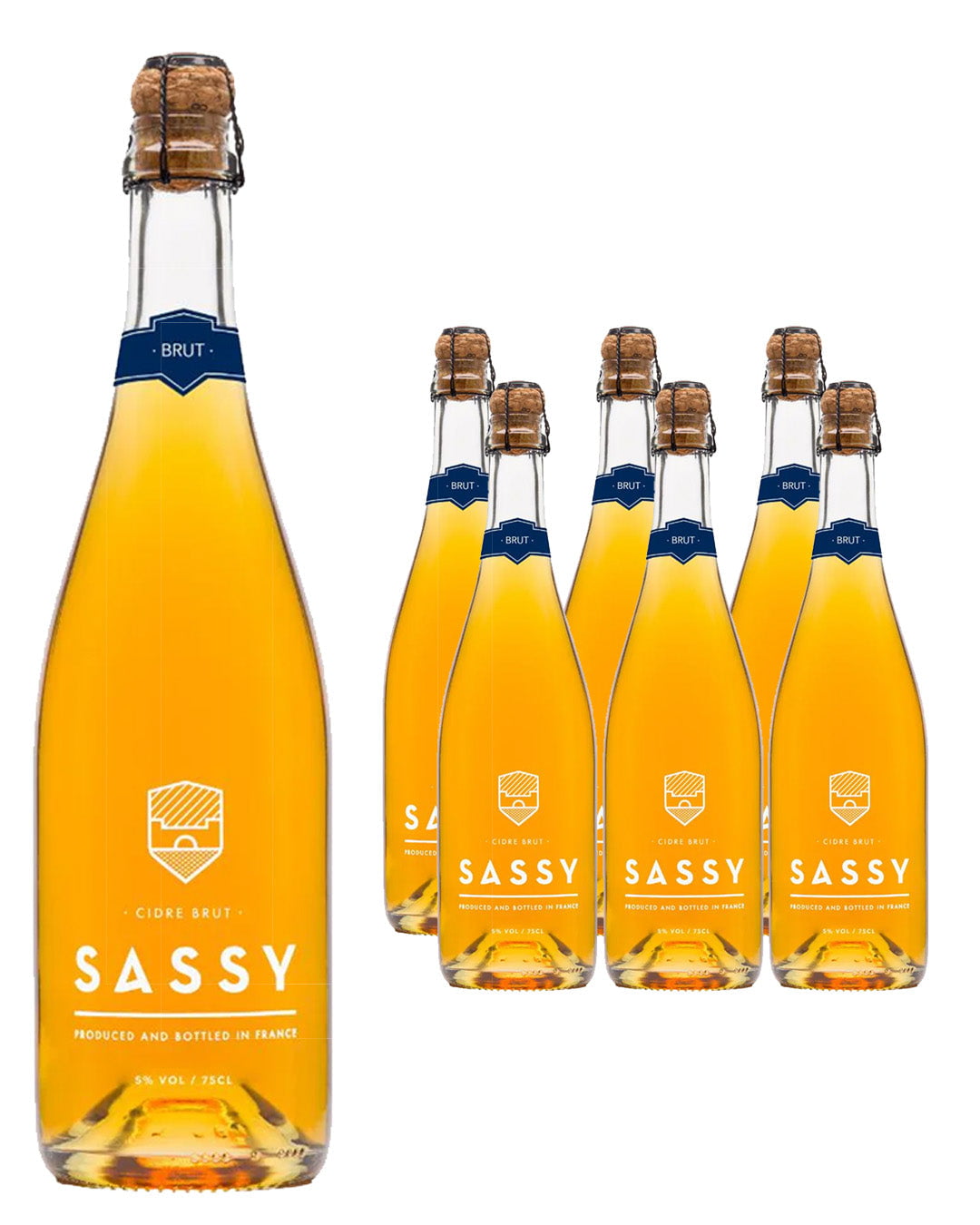 Sassy Cidre Brut Cider Multipack, 6 x 750 ml Cider