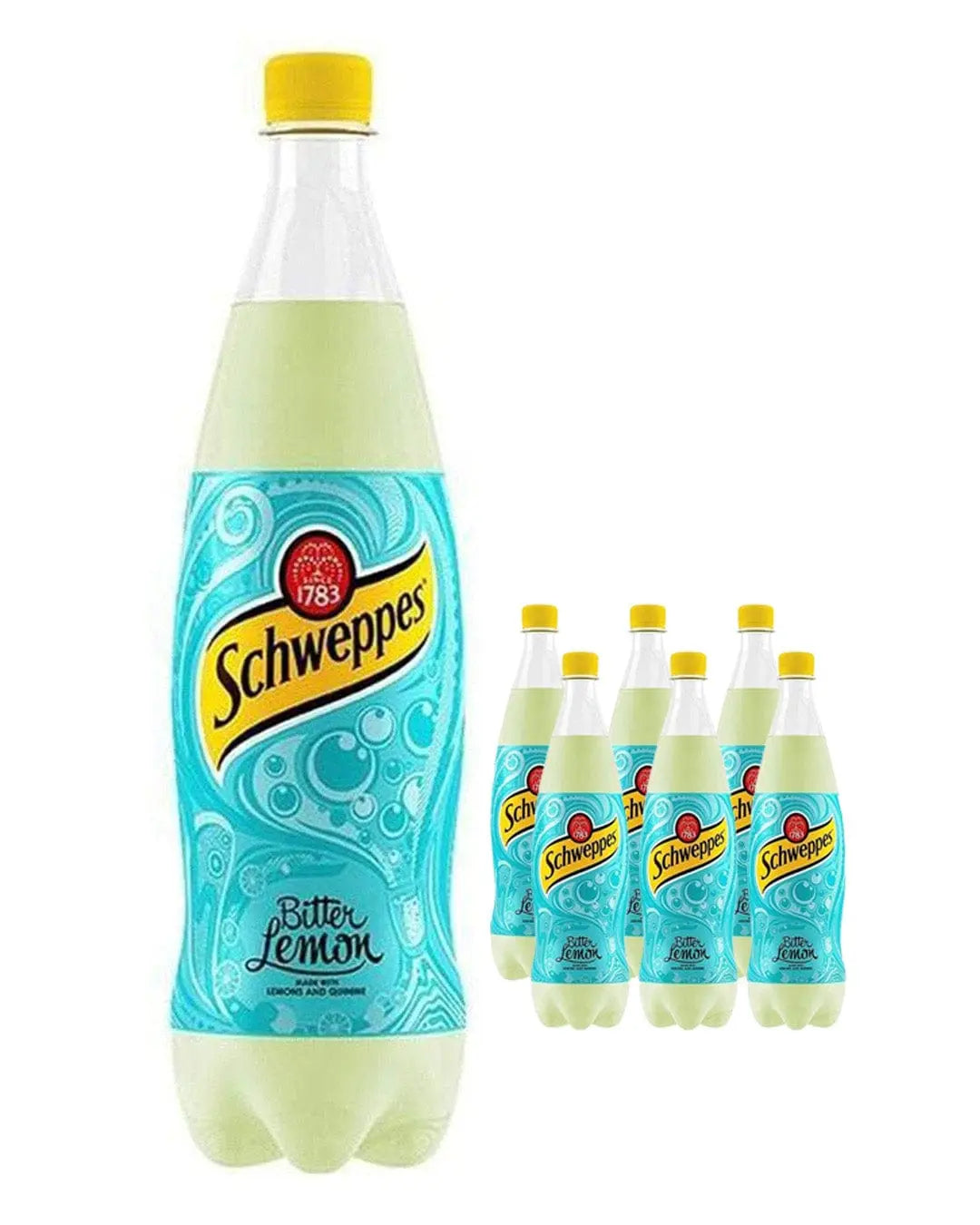 Schweppes Bitter Lemon Multipack, 6 x 1 L Soft Drinks & Mixers 5449000133434