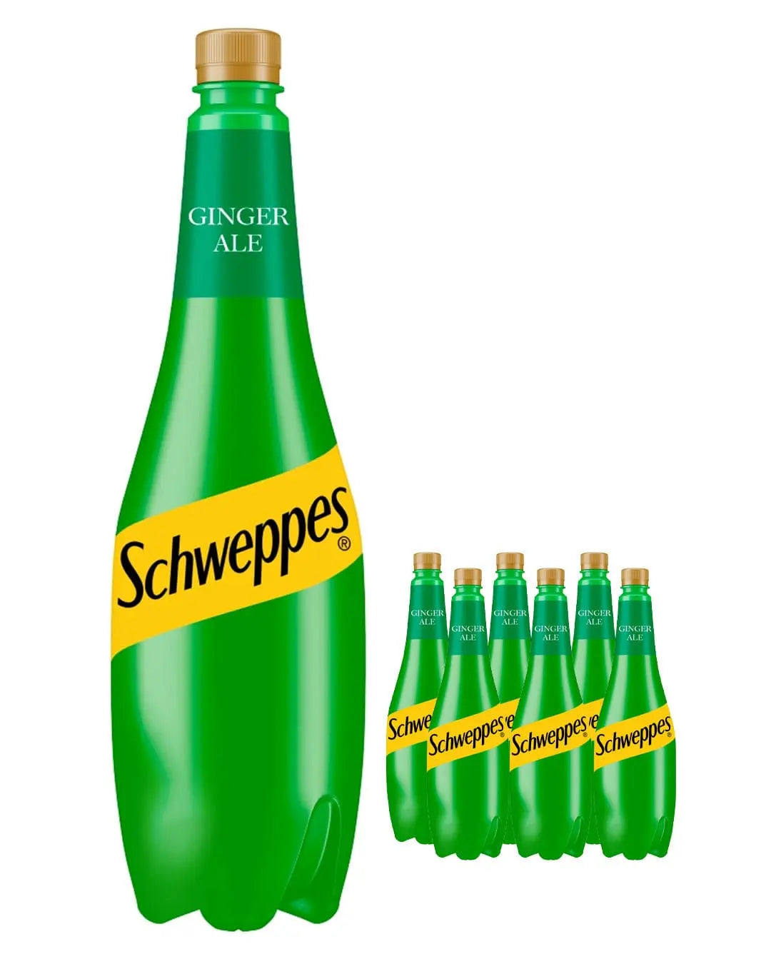 Schweppes Ginger Ale, 6 x 1 L Soft Drinks & Mixers