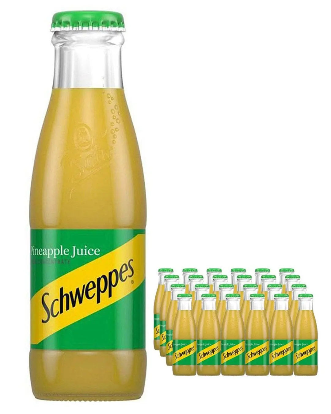 Schweppes Pineapple Juice Glass Bottle Multipack, 24 x 125 ml Soft Drinks & Mixers
