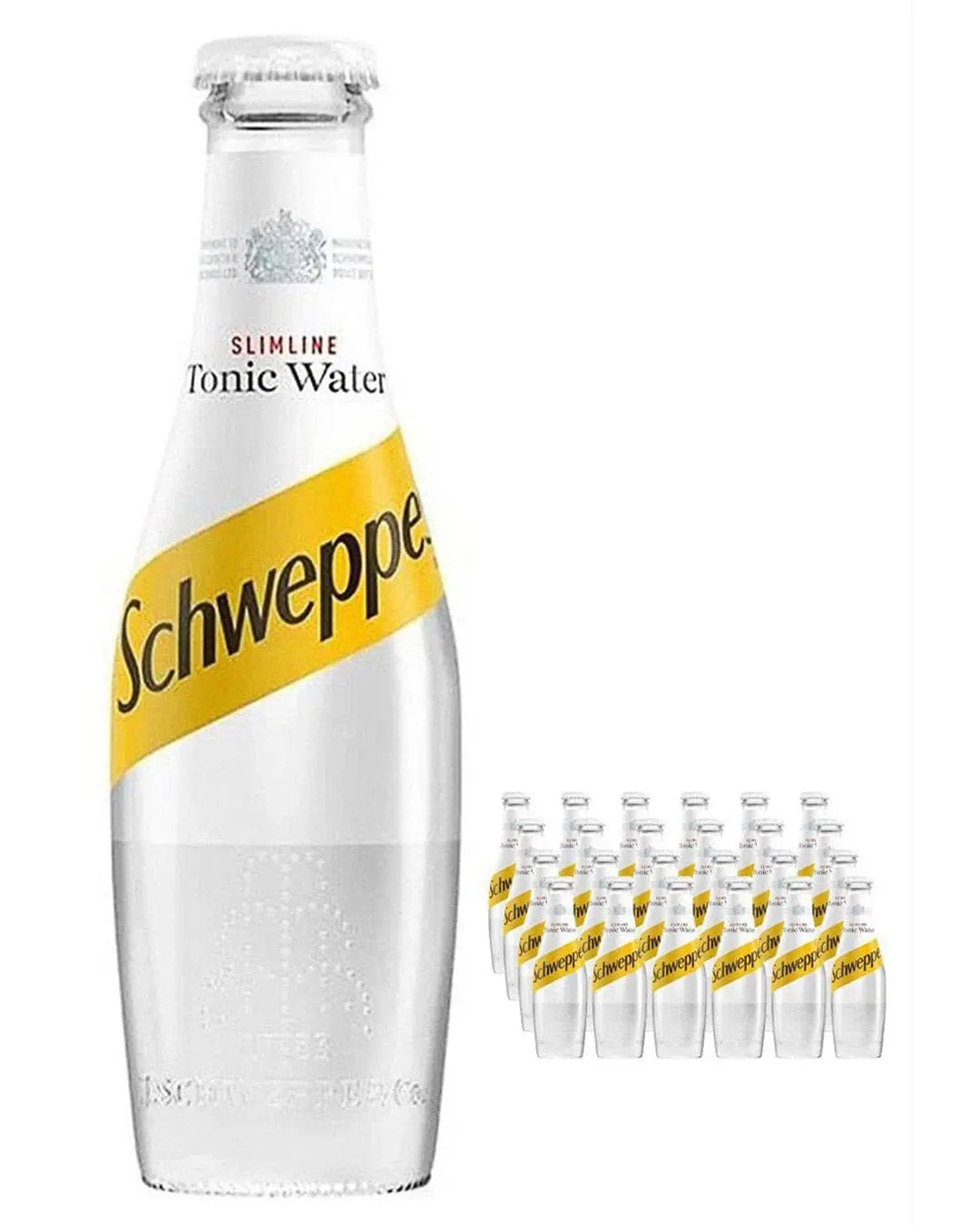 Schweppes Slimline Tonic Water Bottle Multipack, 24 x 125 ml Tonics