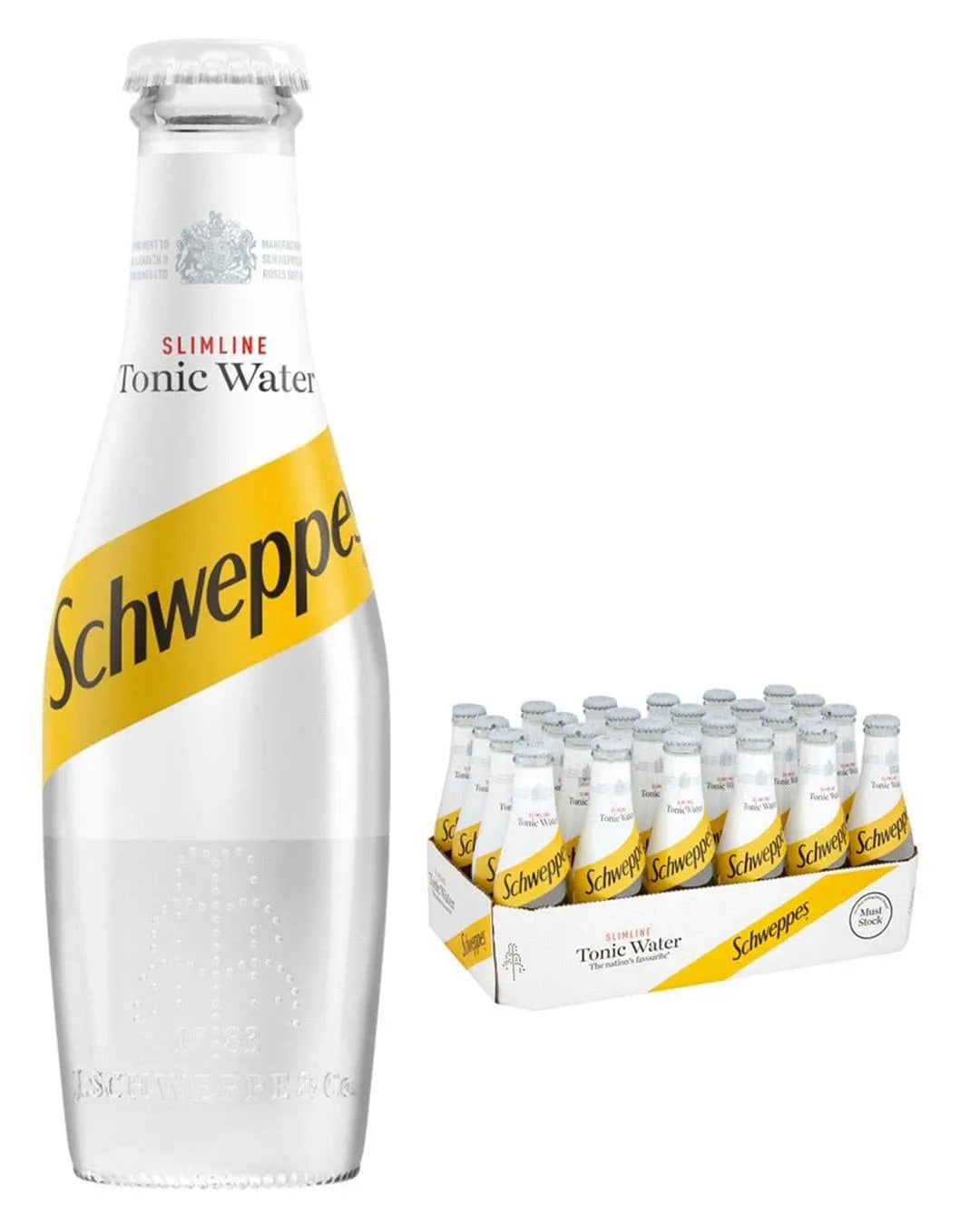 Schweppes Slimline Tonic Water Multipack, 24 x 200 ml Tonics 5017726172107