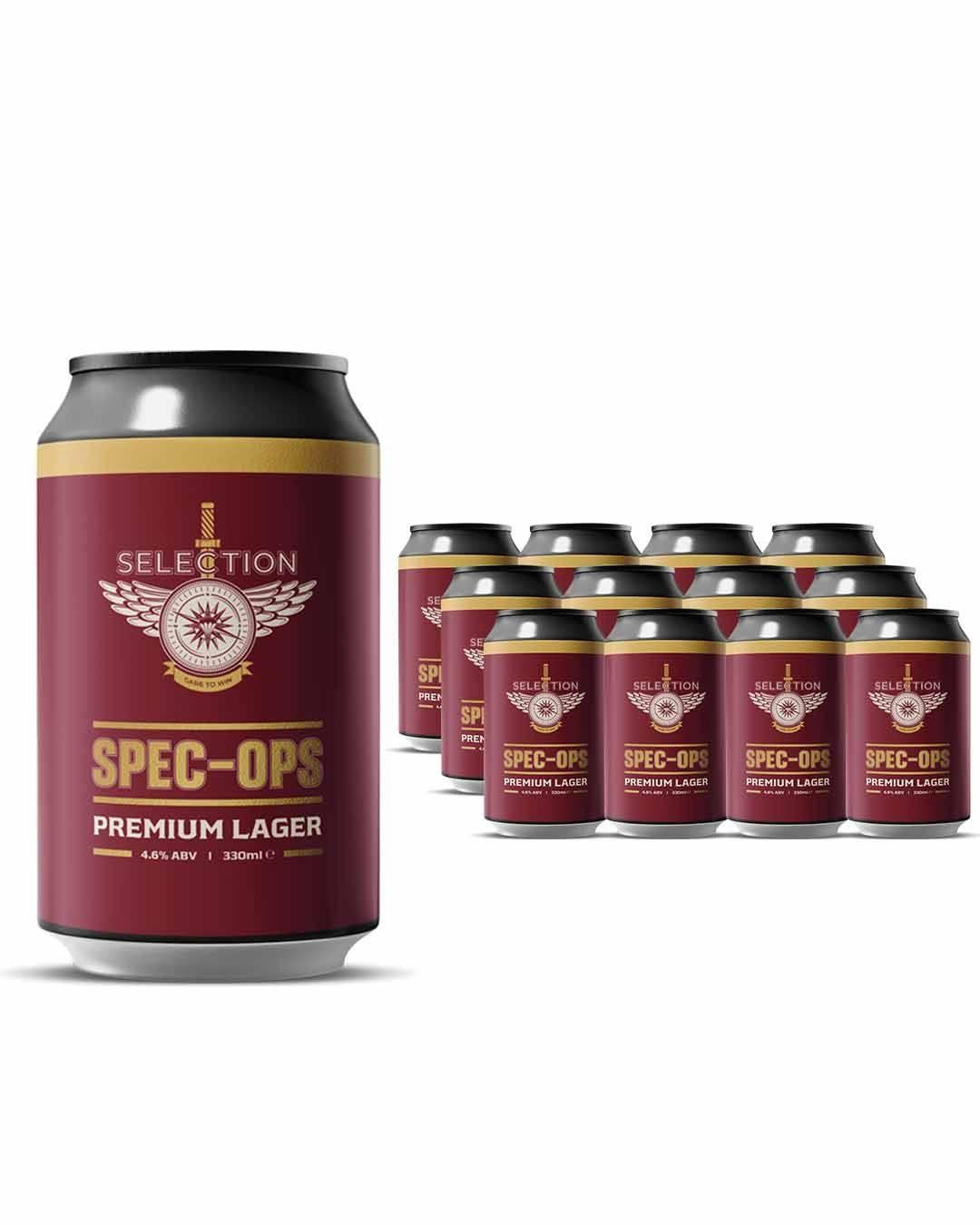 Selection Spec Ops Lager Can Multipack, 12 x 330 ml beer