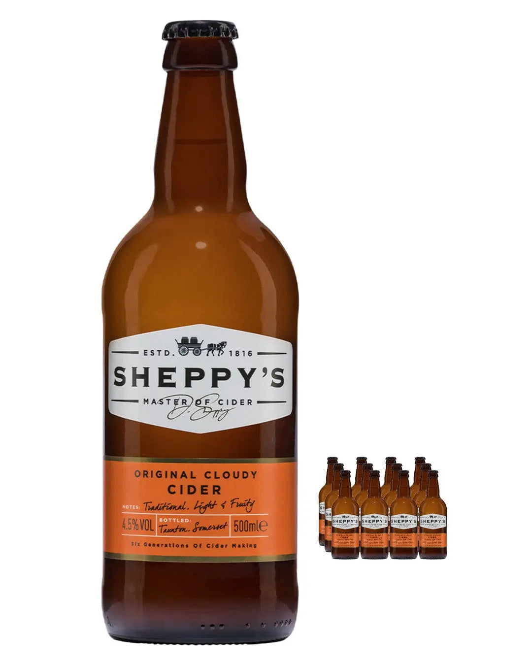 Sheppy's Original Cloudy Cider Multipack, 12 x 500 ml Cider