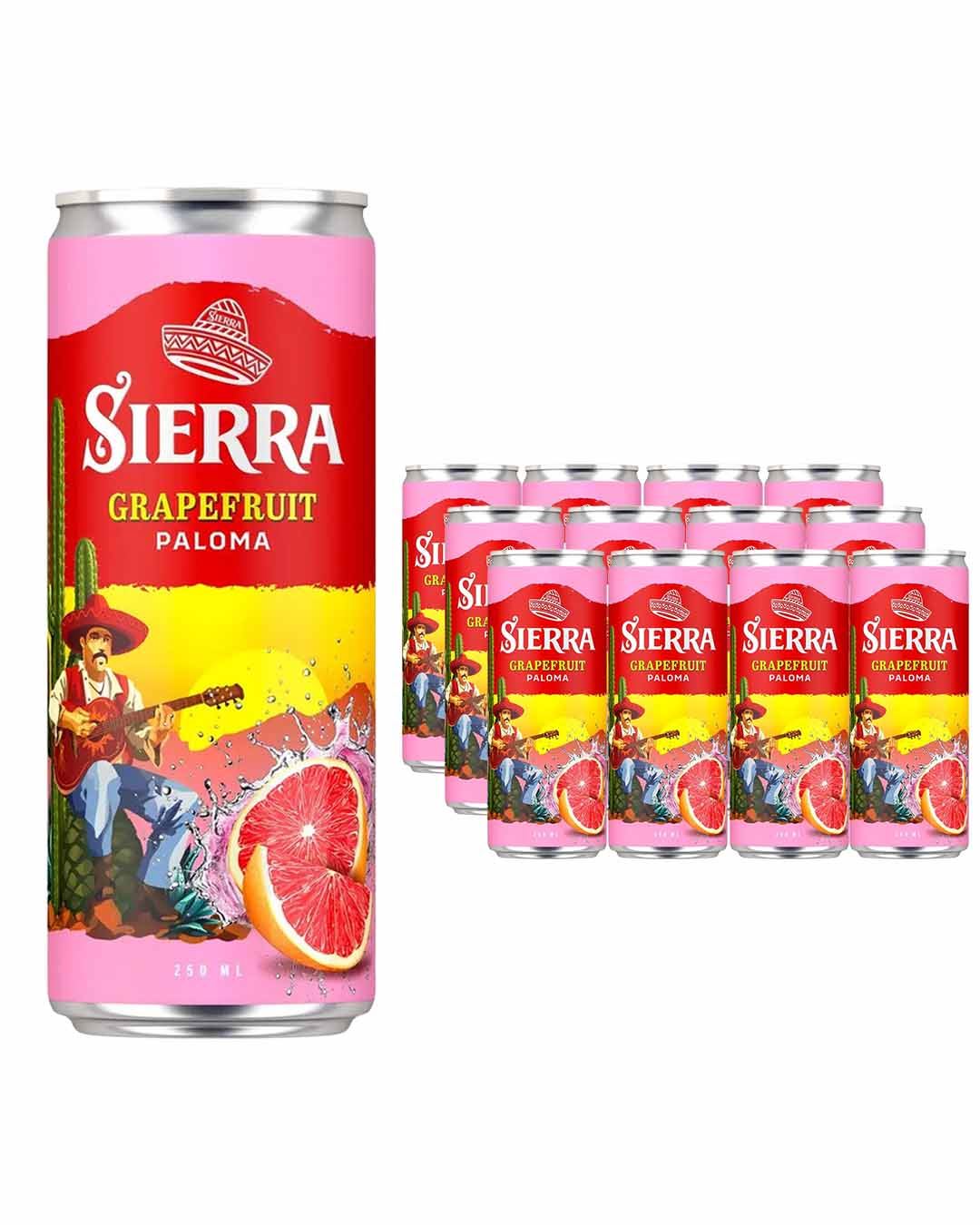 Sierra Grapefruit Paloma Premixed Drink Multipack, 12 x 250 ml Ready To Drink
