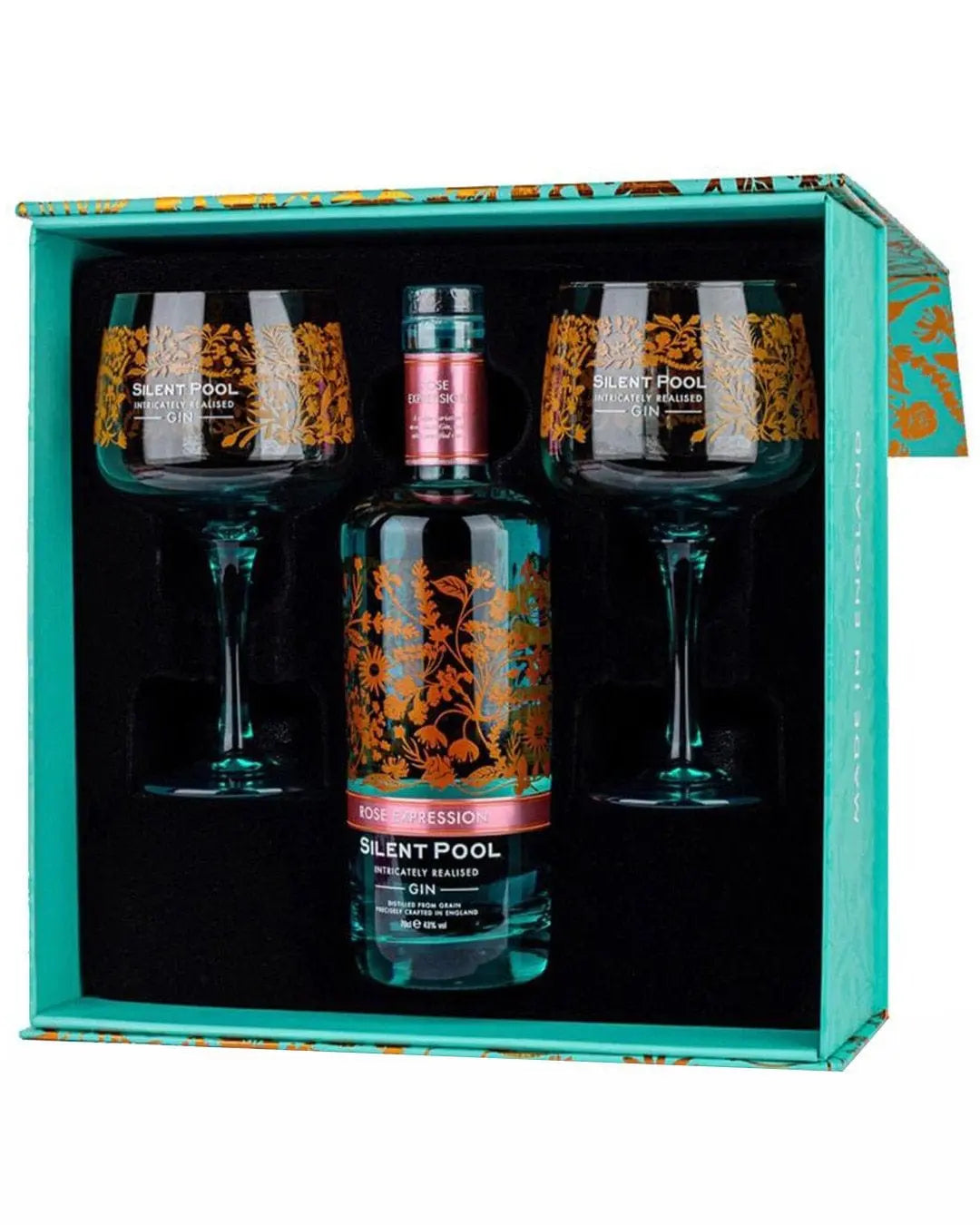 Silent Pool Rose Expression Gin Gift Set, 70 cl Gin 5060411481411