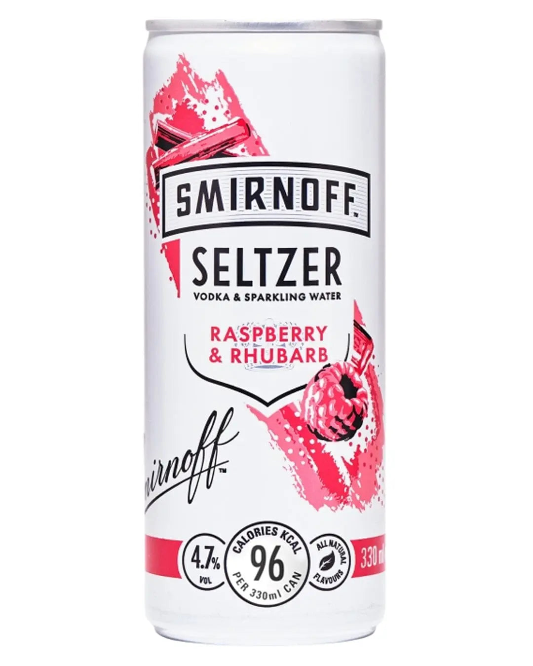 Smirnoff Seltzer Raspberry & Rhubarb, 250 ml Ready Made Cocktails