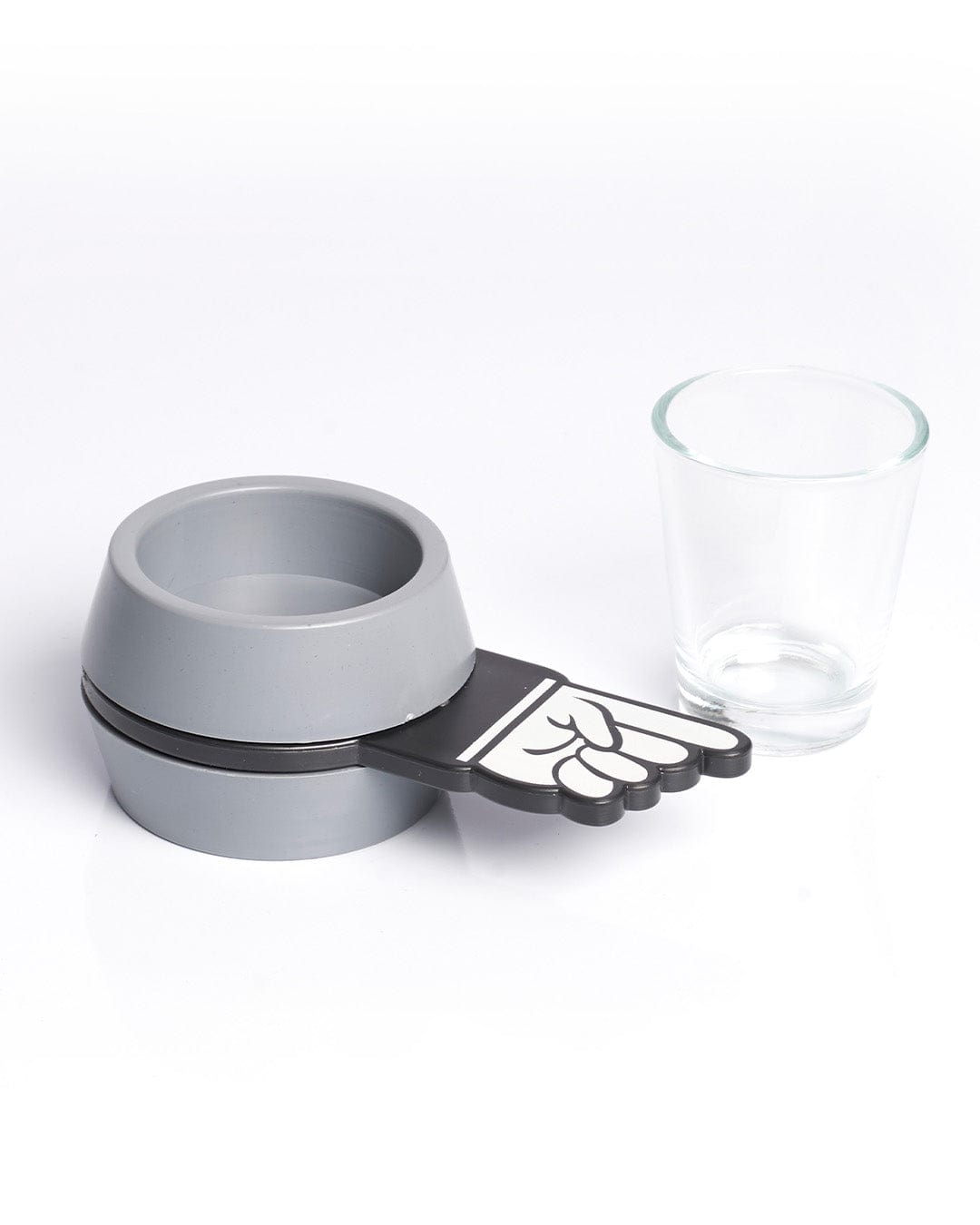 Barbuzzo Spin-the-Shot - Jeu à Boire Original En Verre Argent/Rouge