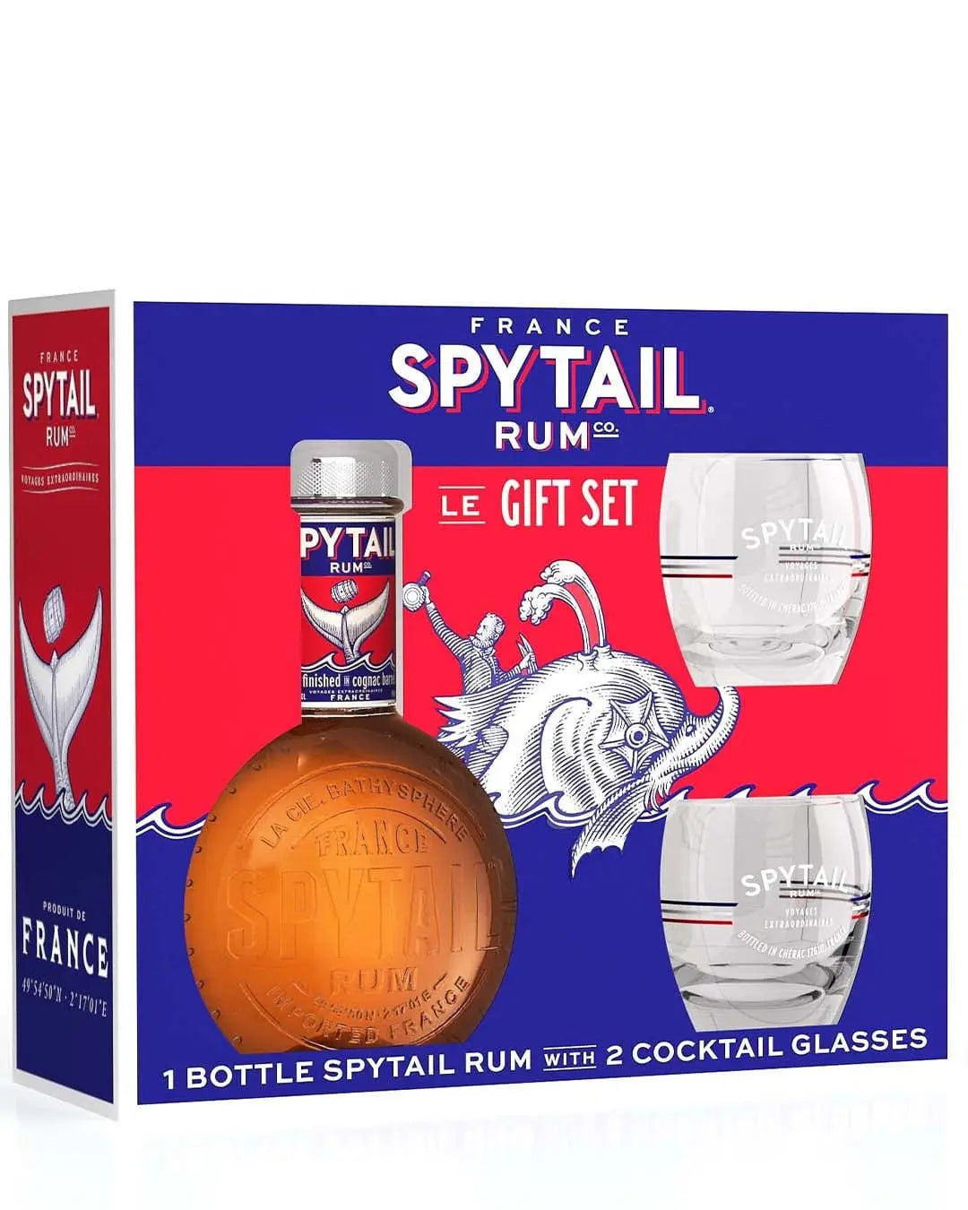Spytail Cognac Cask Rum with 2 Glasses, 70 cl Rum