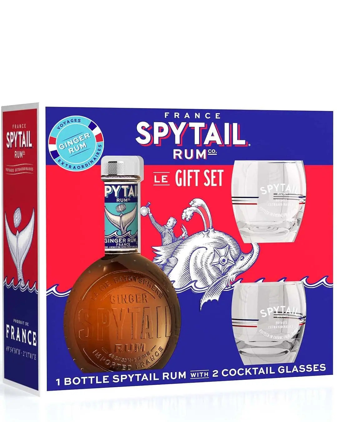 Spytail Ginger Rum with 2 Glasses, 70 cl Rum