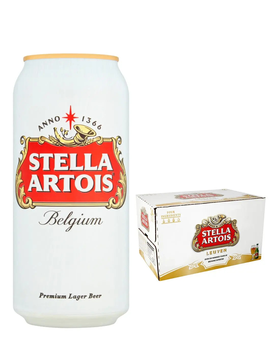 Stella Artois Premium Lager Multipack, 24 x 500 ml Beer