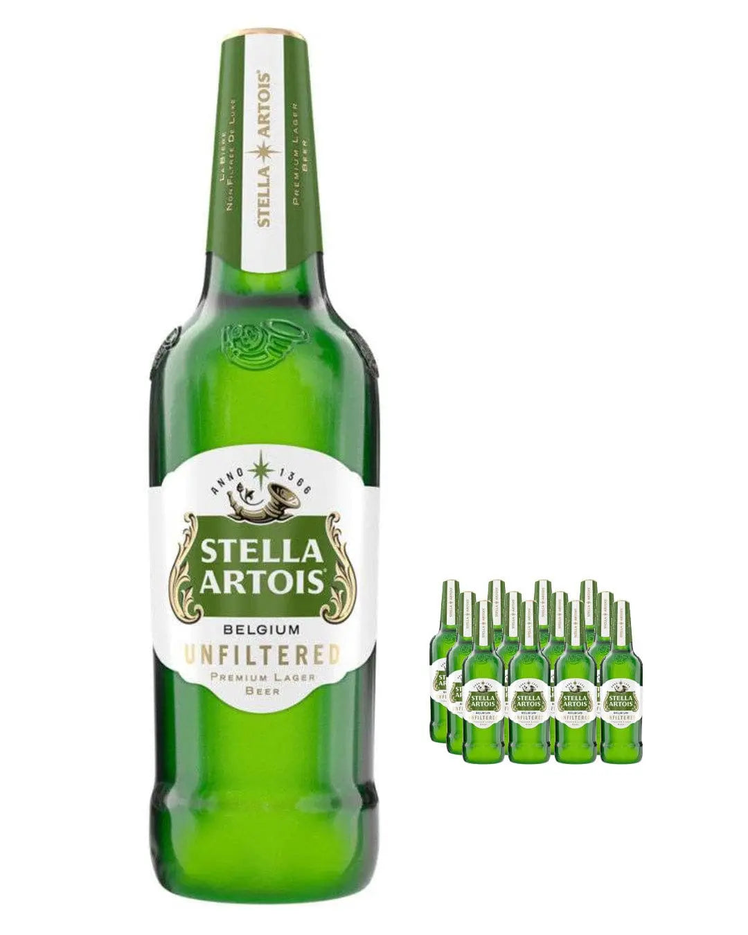 Stella Artois Premium Unfiltered Lager Beer Multipack, 12 x 660 ml BBE 31/08/2023 Beer