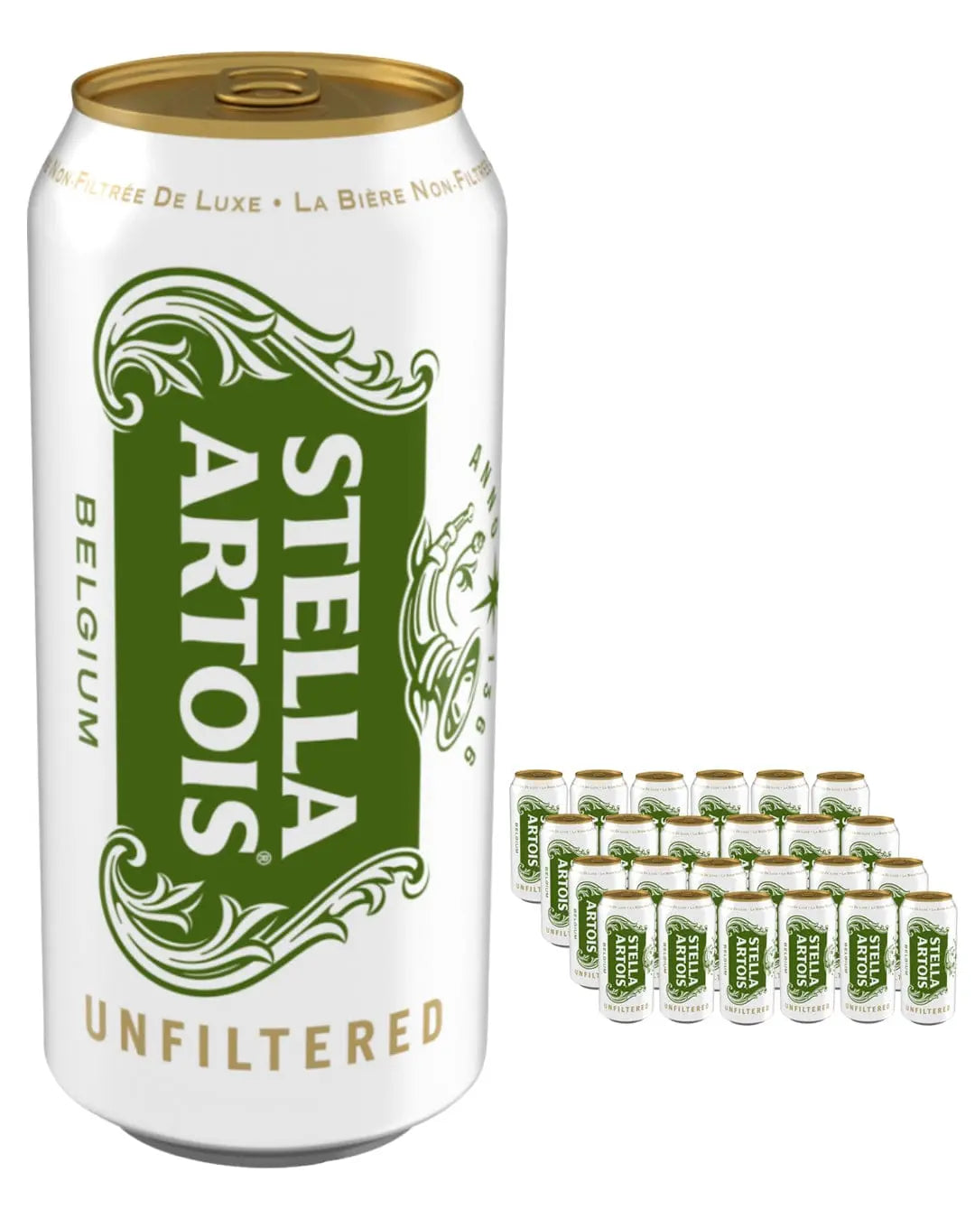Stella Artois Premium Unfiltered Lager Beer Multipack, 24 x 440 ml Beer