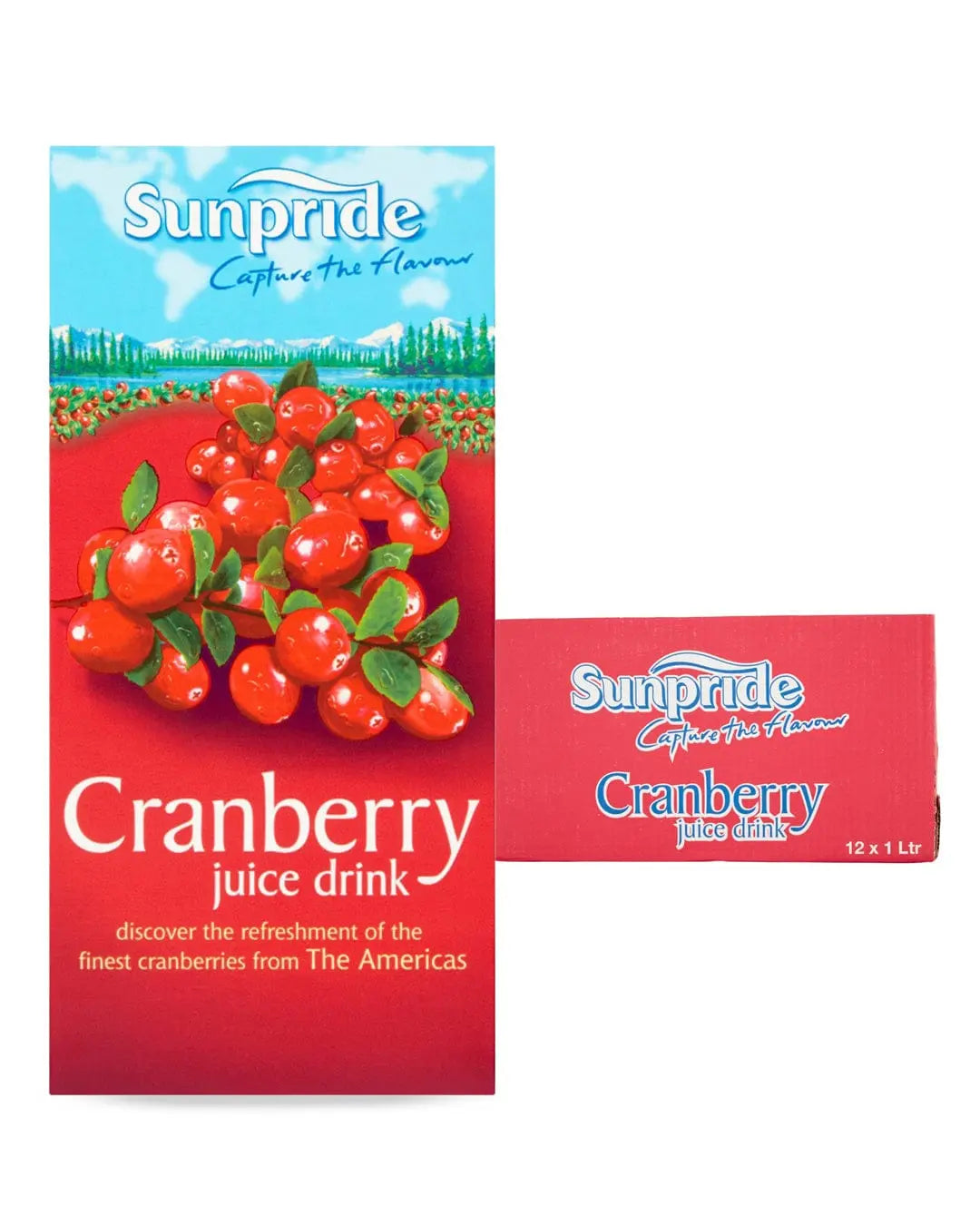 Sunpride Cranberry Juice Multipack, 12 x 1 L Soft Drinks & Mixers