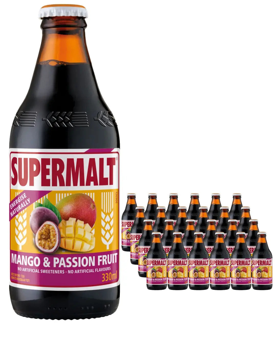 Supermalt Mango & Passionfruit Malt Beverage, 24 x 330 ml Soft Drinks & Mixers