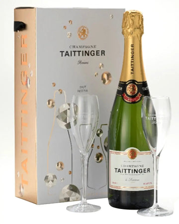 Taittinger Brut Champagne & 2 Flutes, 75 cl Champagne & Sparkling
