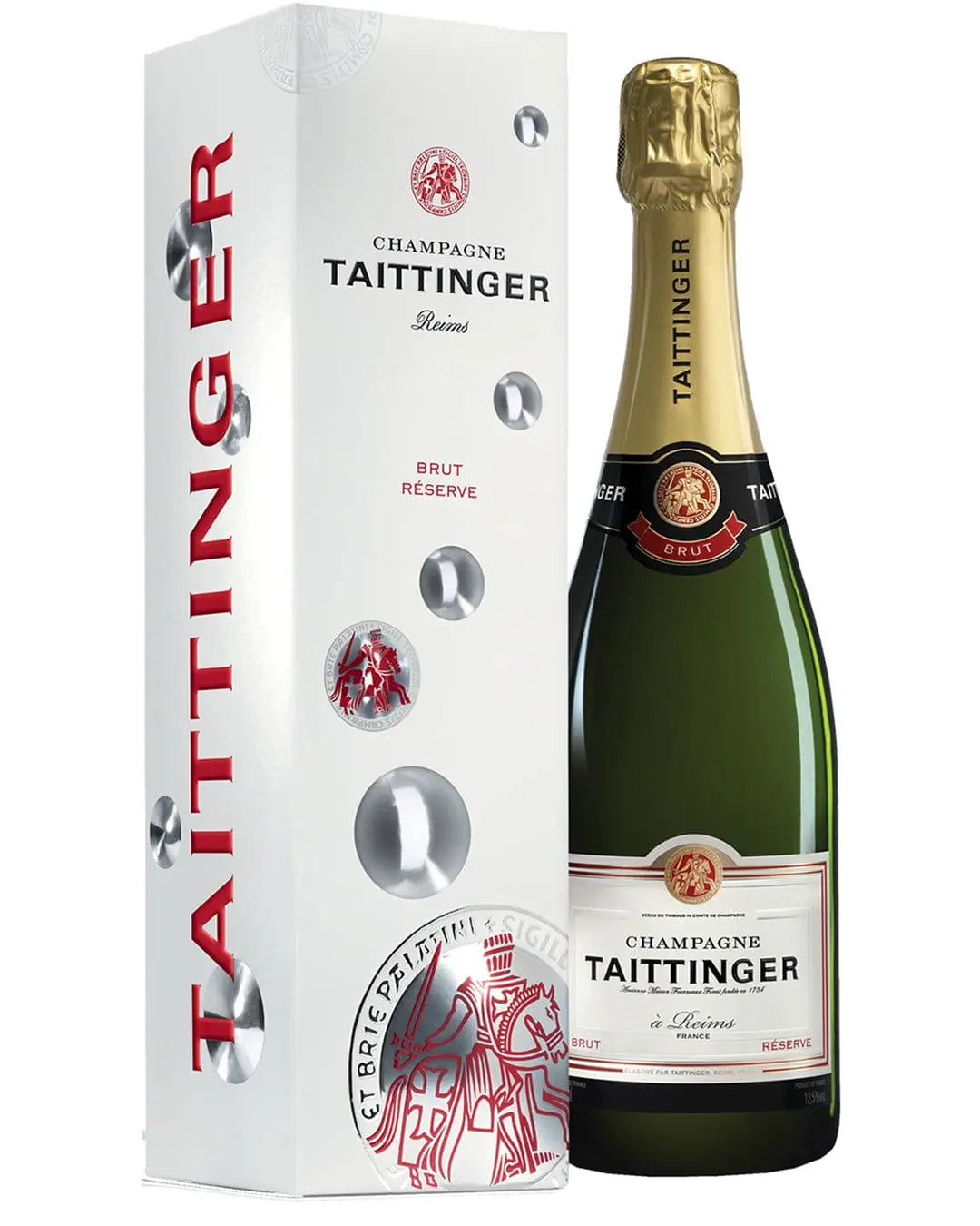 Taittinger Brut Reserve NV Champagne in Gift Box, 75 cl Champagne & Sparkling 3016570001054
