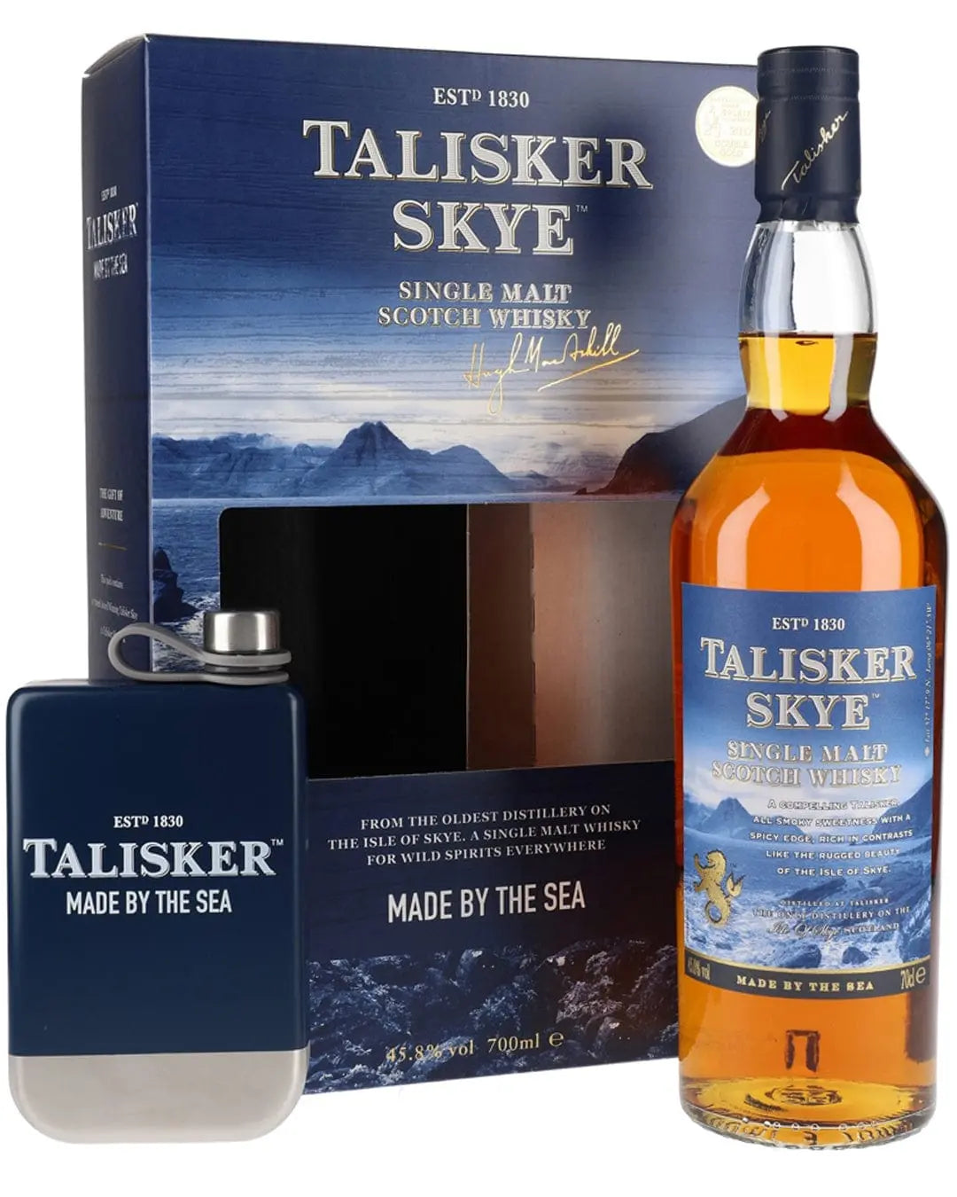 Talisker Skye Hip Flask Pack, 70 cl Whisky 5000281057422