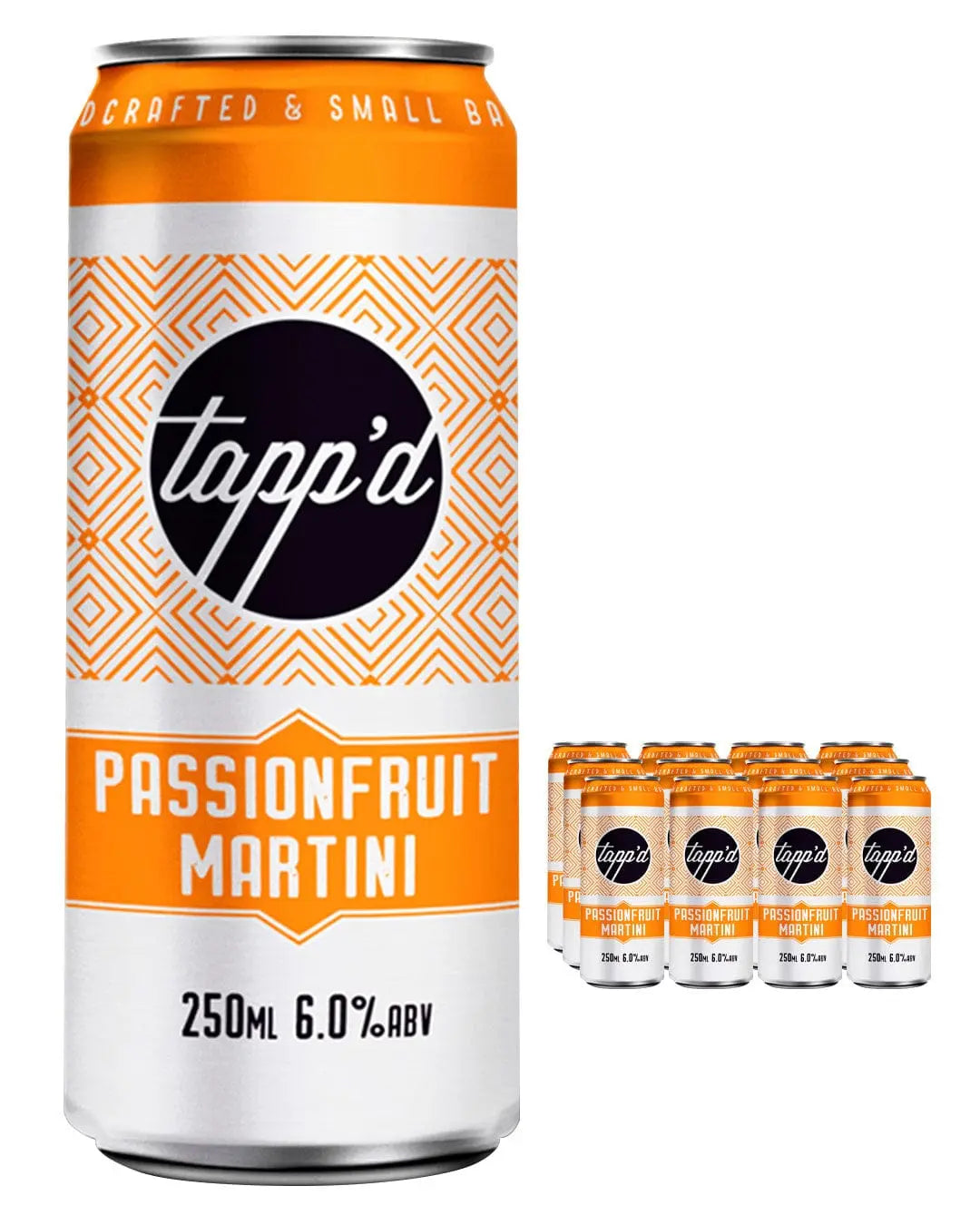 Tapp'd Passionfruit Martini Premixed Cans Multipack, 12 x 250 ml Ready Made Cocktails