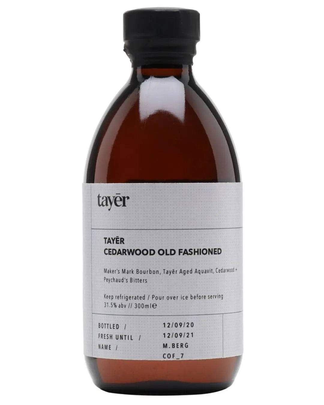Tayer Cedarwood Old Fashioned Cocktail, 30 cl Ready Made Cocktails 5060791920036
