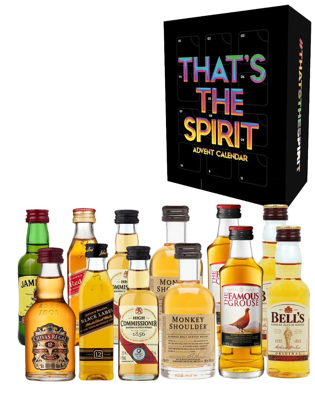 That's The Spirit - Blended Whisky Advent Calendar, 12 x 5 cl Spirit Miniatures