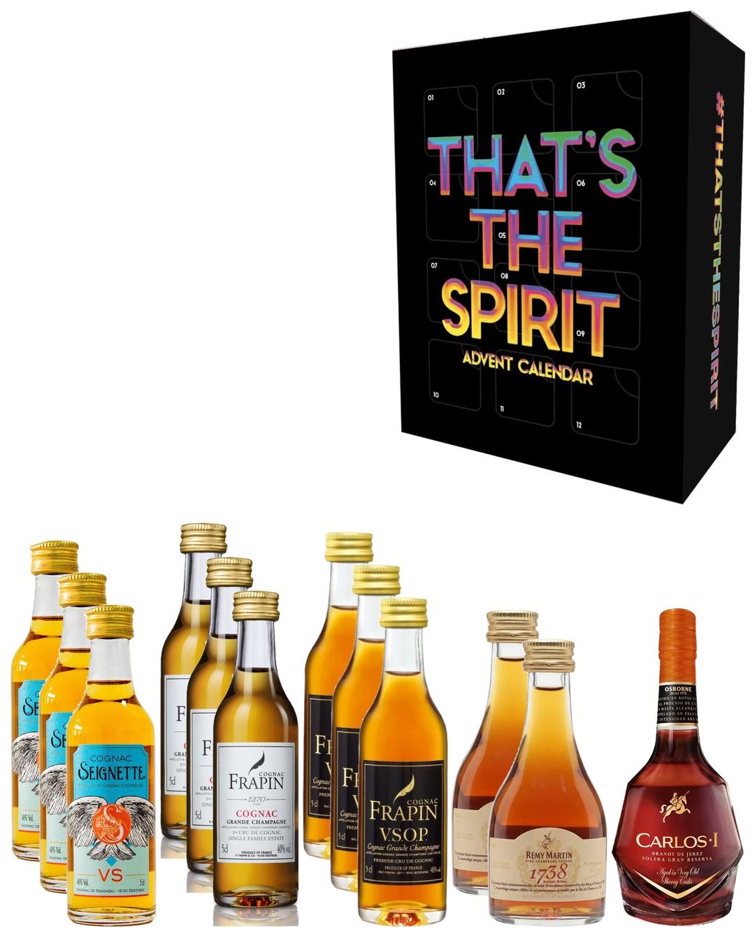 That's the Spirit Cognac and Brandy Advent Calendar, 12 x 5 cl spirit-miniatures
