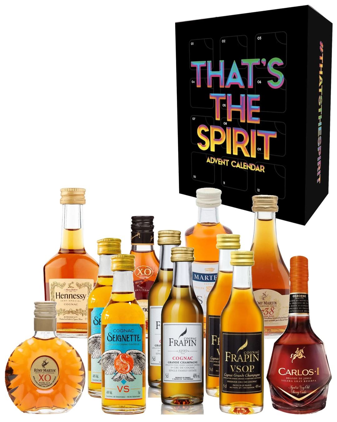 That's the Spirit Cognac Houses Advent Calendar, 12 x 5 cl spirit-miniatures