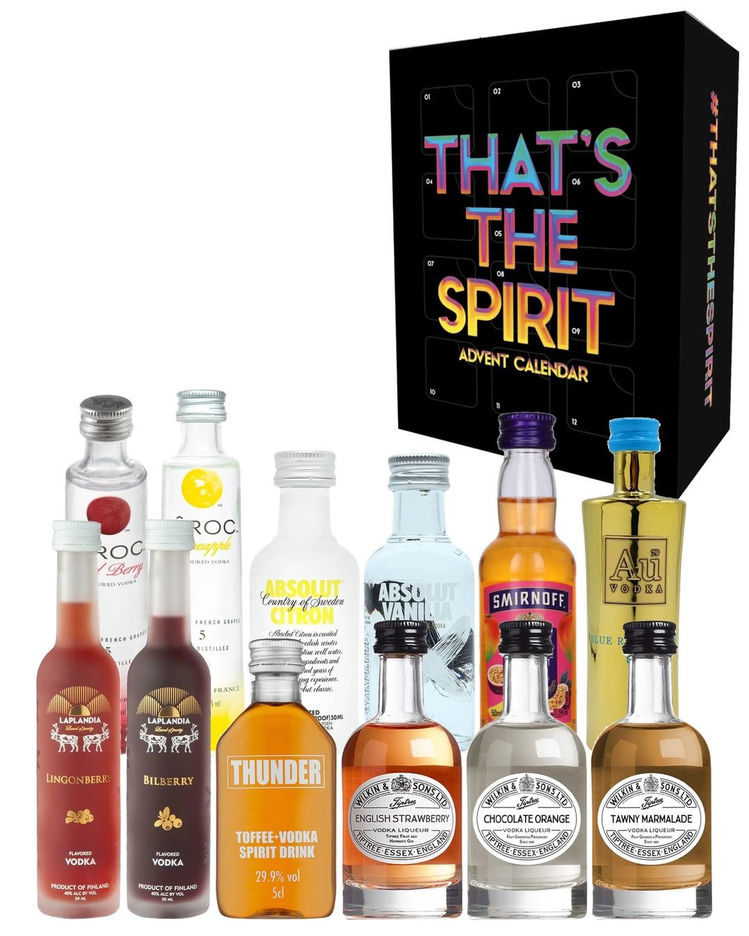 That's the Spirit Flavoured Vodka Advent Calendar, 12 x 5 cl spirit-miniatures