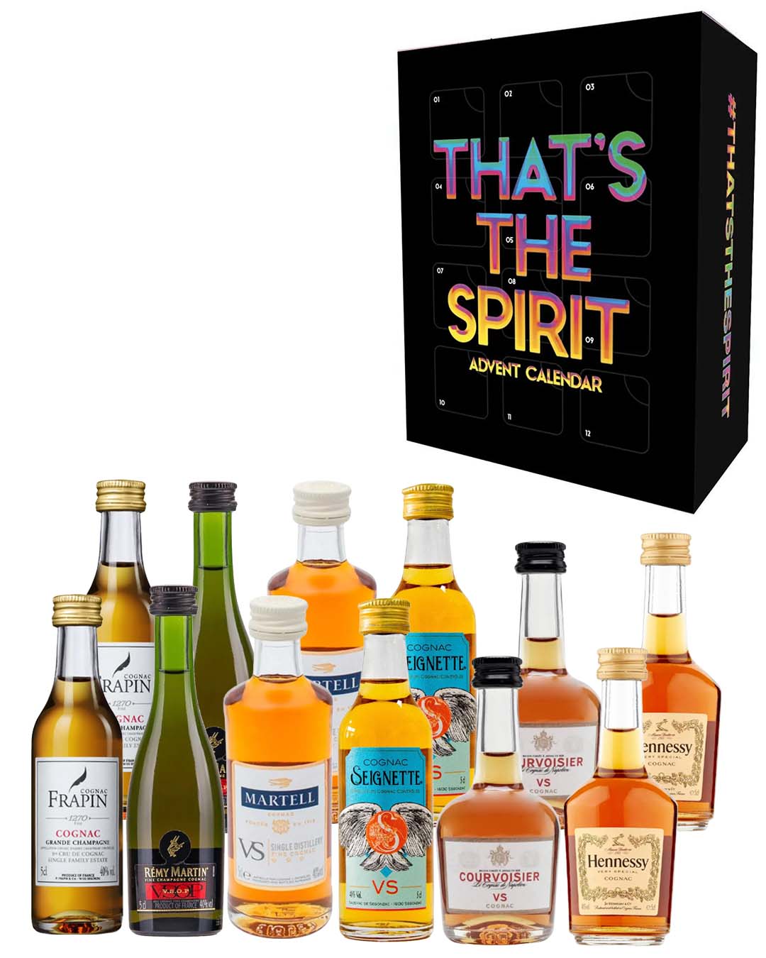 Thats The Spirit - Cognac Advent Calendar, 12 x 5 cl Spirit Miniatures