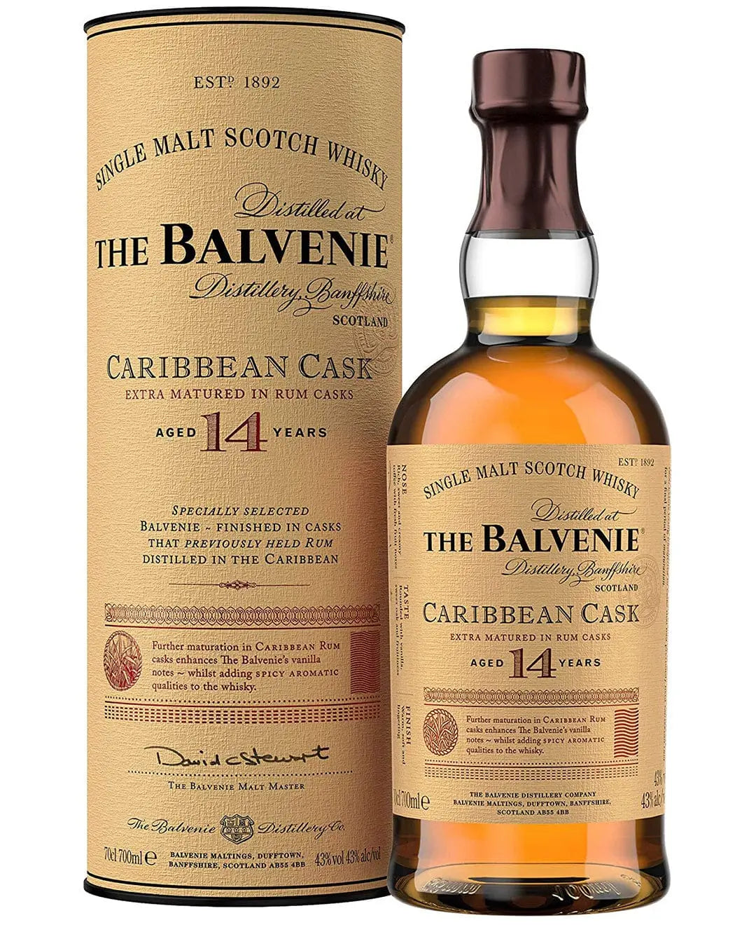 The Balvenie Caribbean Cask 14 Year Old Single Malt Scotch Whisky, 70 cl Whisky