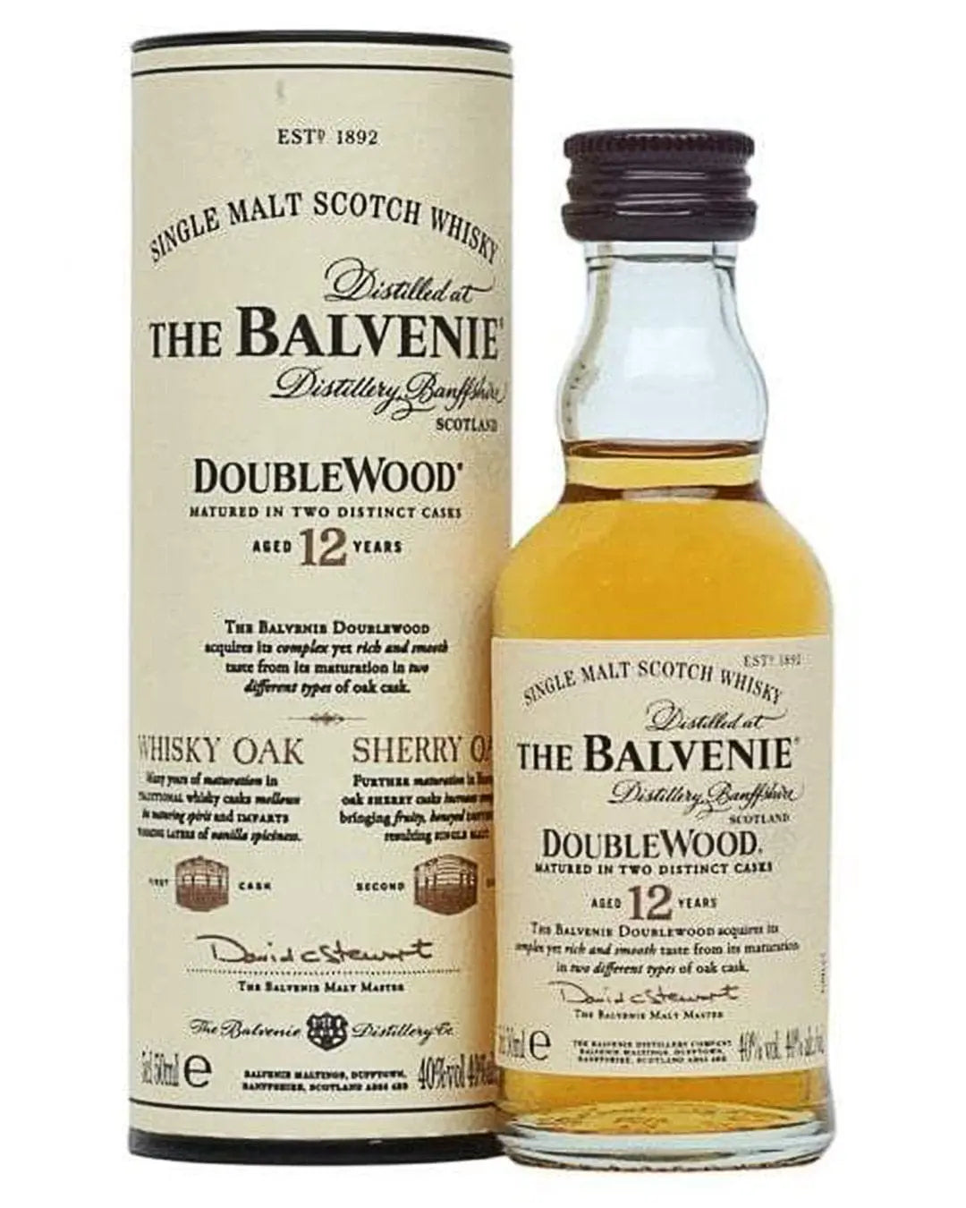 The Balvenie Doublewood 12 Year Old Single Malt Scotch Whisky Miniature, 5 cl Spirit Miniatures 5010327529219