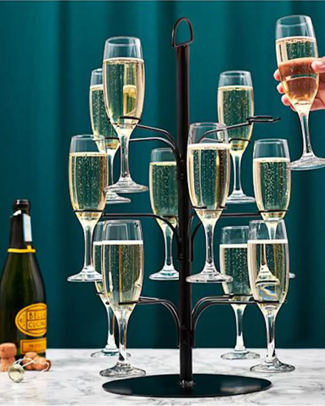 The Bottle Club Cocktail Glass Tree, 12 Arms - Main Image