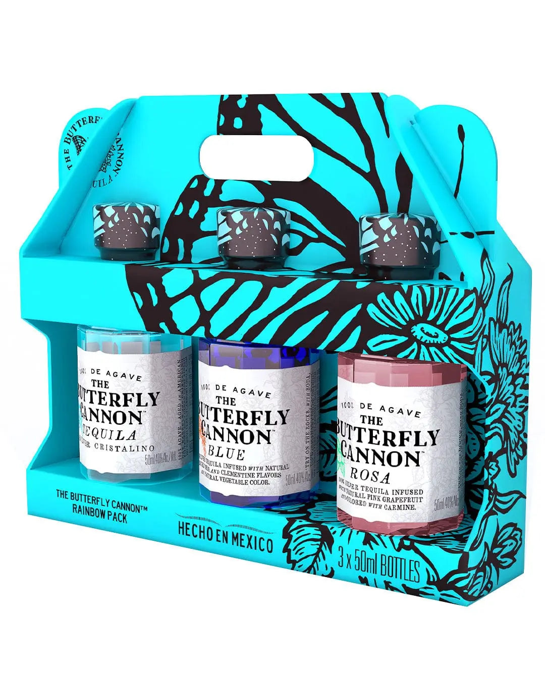 The Butterfly Cannon Tequila Miniature Gift Pack, 3 x 5 cl Spirit Miniatures