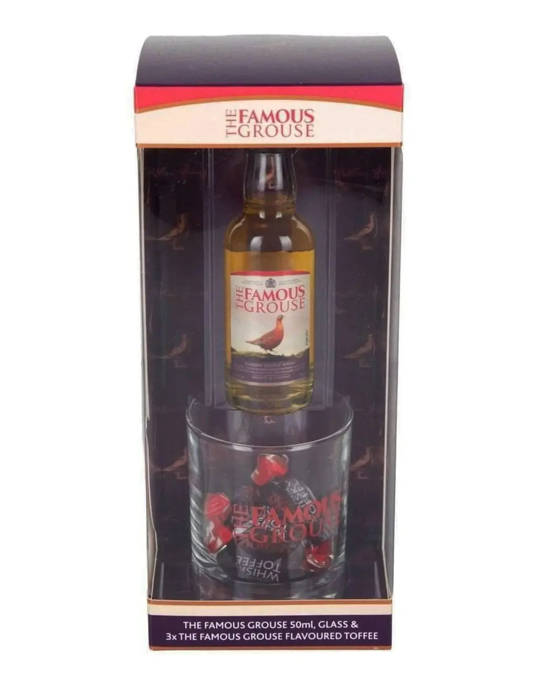 The Famous Grouse Whisky Miniature With Glass + Toffees Gift Set Spirit Miniatures 50792511