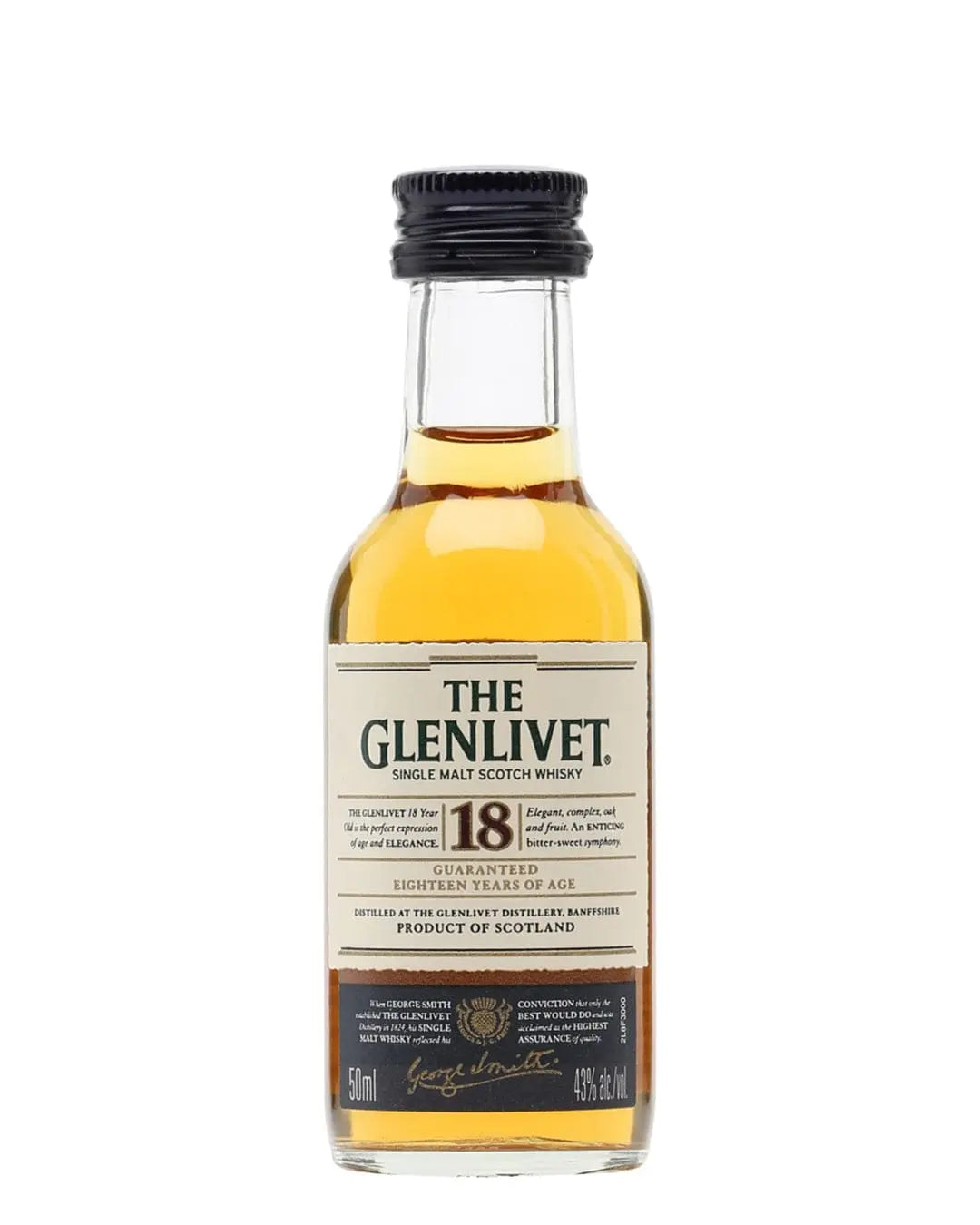 The Glenlivet 18 Year Old Whisky, 5 cl Spirit Miniatures 5000299278154