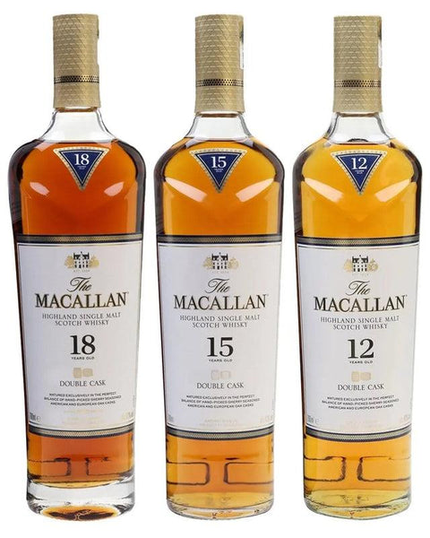 The Macallan Double Cask Malt Whisky Tasting Trio (12, 15, 18 Year