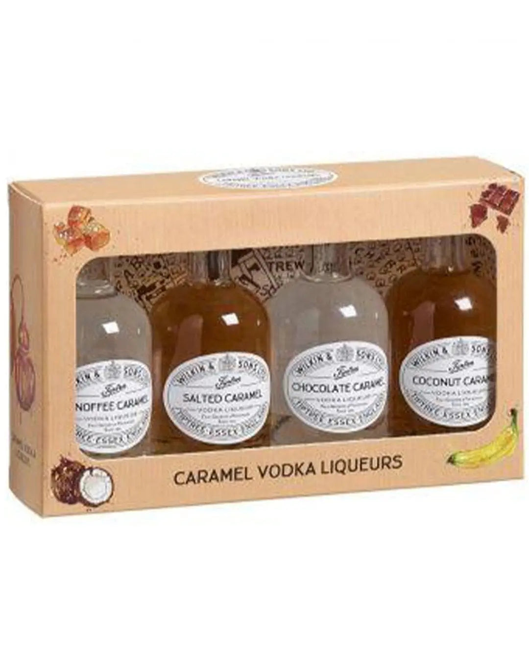 Tiptree Miniature Caramel Vodka Liqueurs Box, 4 x 5 cl Spirit Miniatures 00043647001740