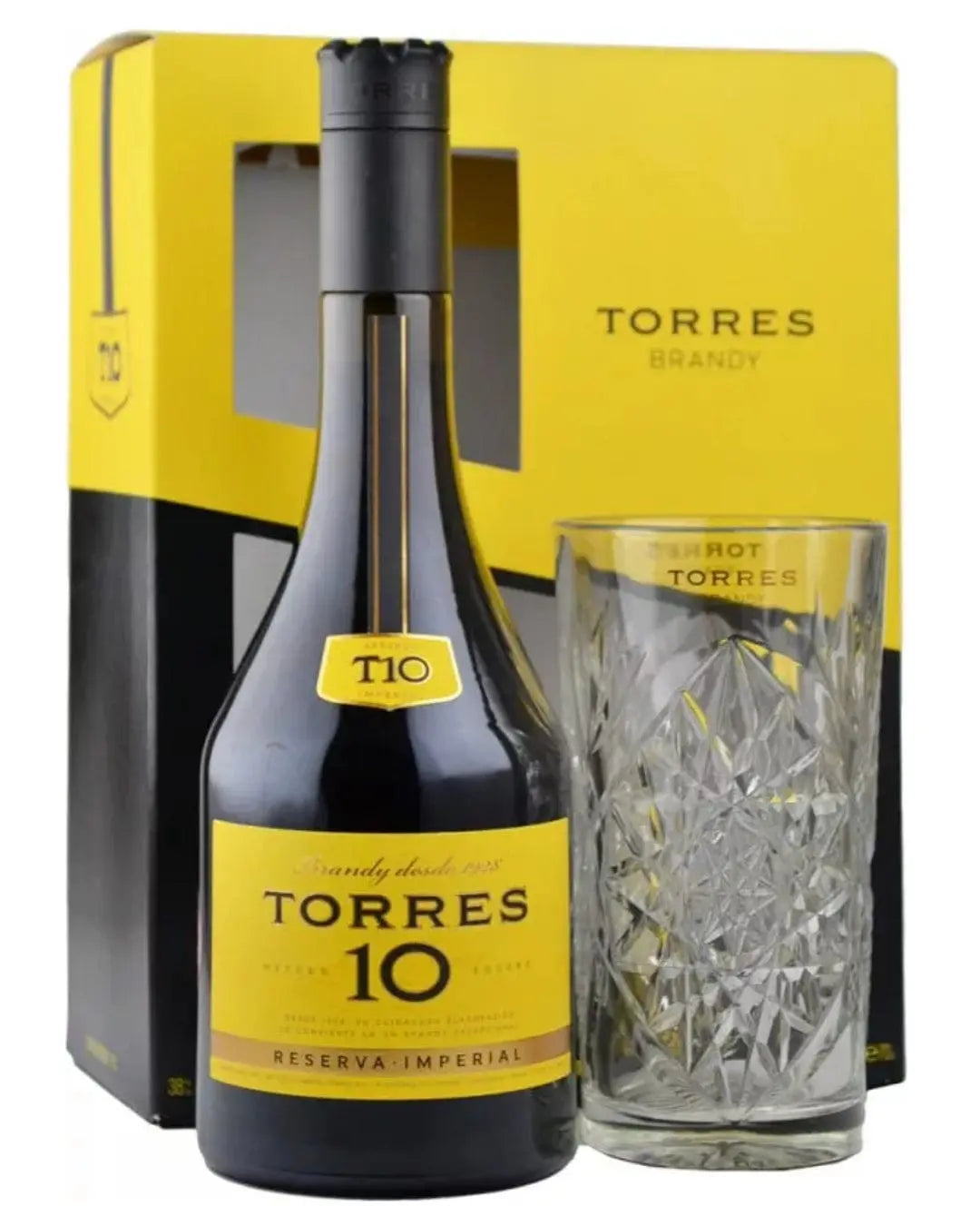 Torres 10 Reserva Imperial Brandy with Glass Gift Pack, 70 cl Cognac & Brandy 8410113000071