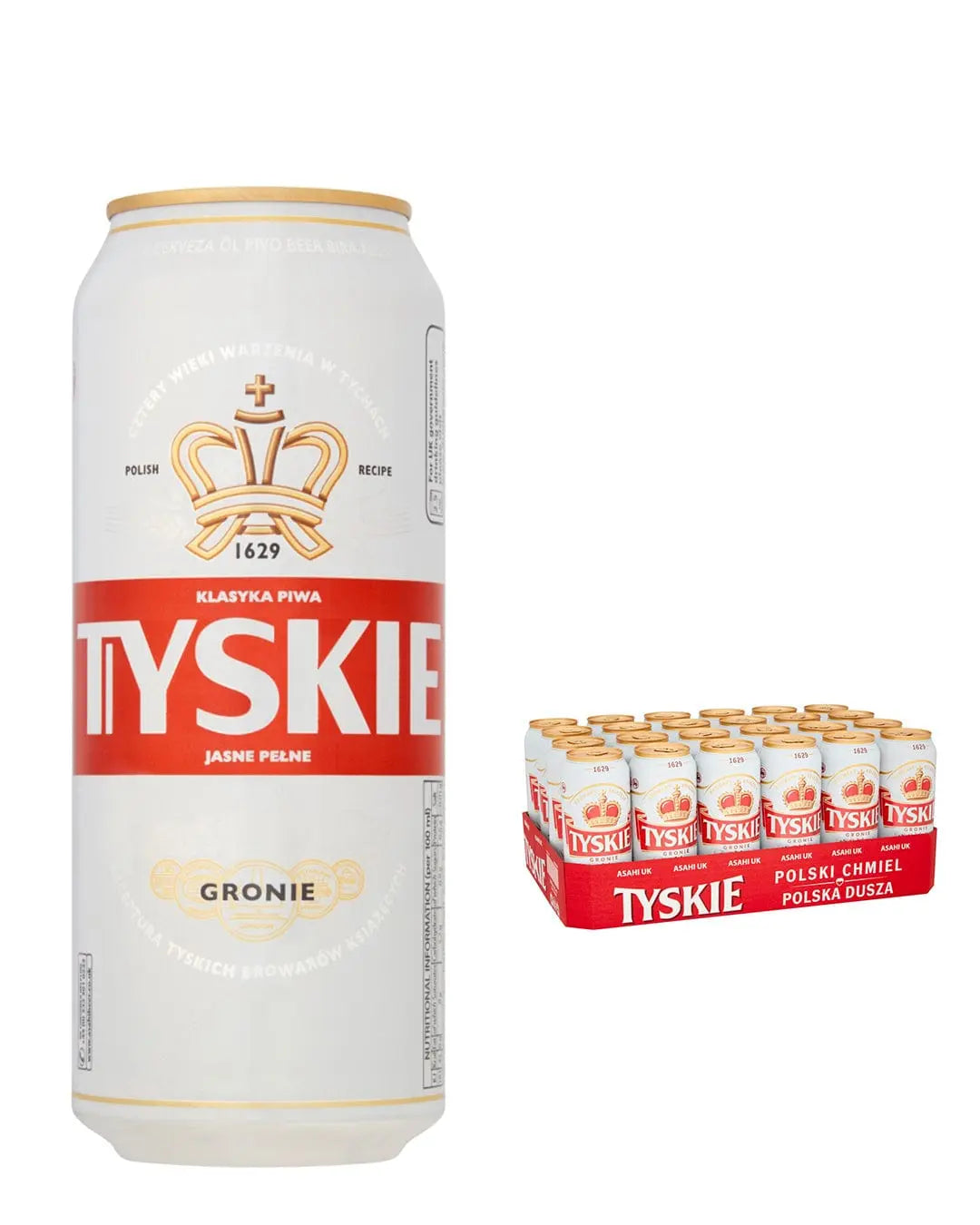 Tyskie Premium Lager Multipack, 24 x 500 ml Beer