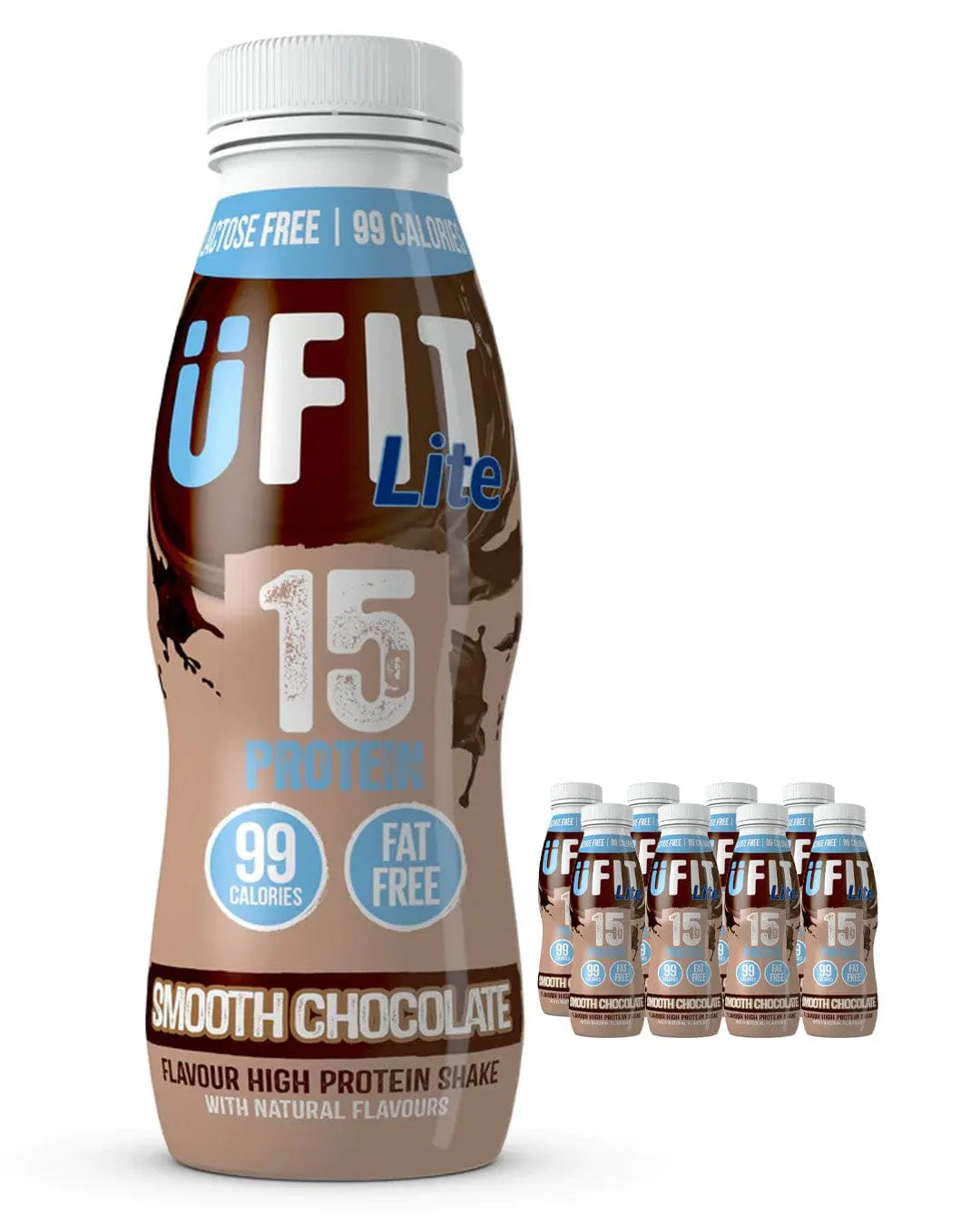 UFIT High Protein Shake Lite Smooth Chocolate Drink Multipack, 8 x 310 ml Soft Drinks & Mixers