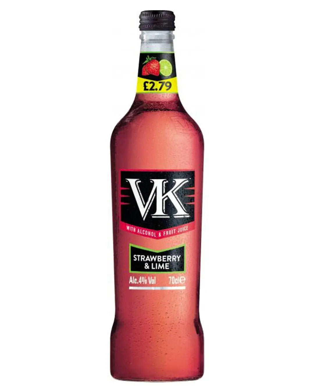 VK Strawberry & Lime Premixed Cocktail Vodka Drink, 70 cl Ready Made Cocktails