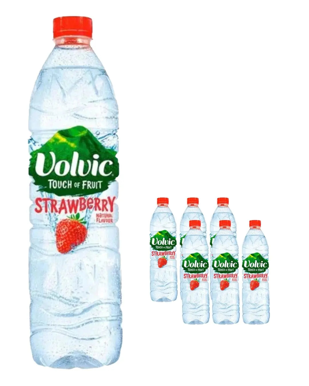 Volvic Touch of Fruit Strawberry Multipack, 6 x 1.5 L Water