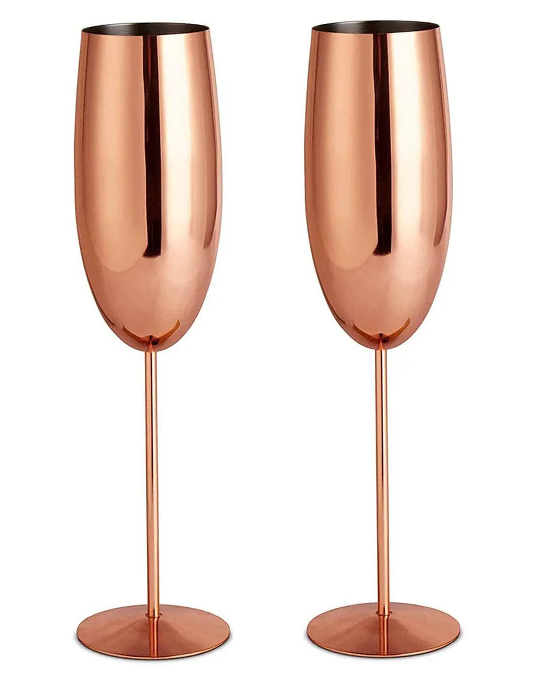 VonShef/Beautify Copper Champagne Flutes Tableware