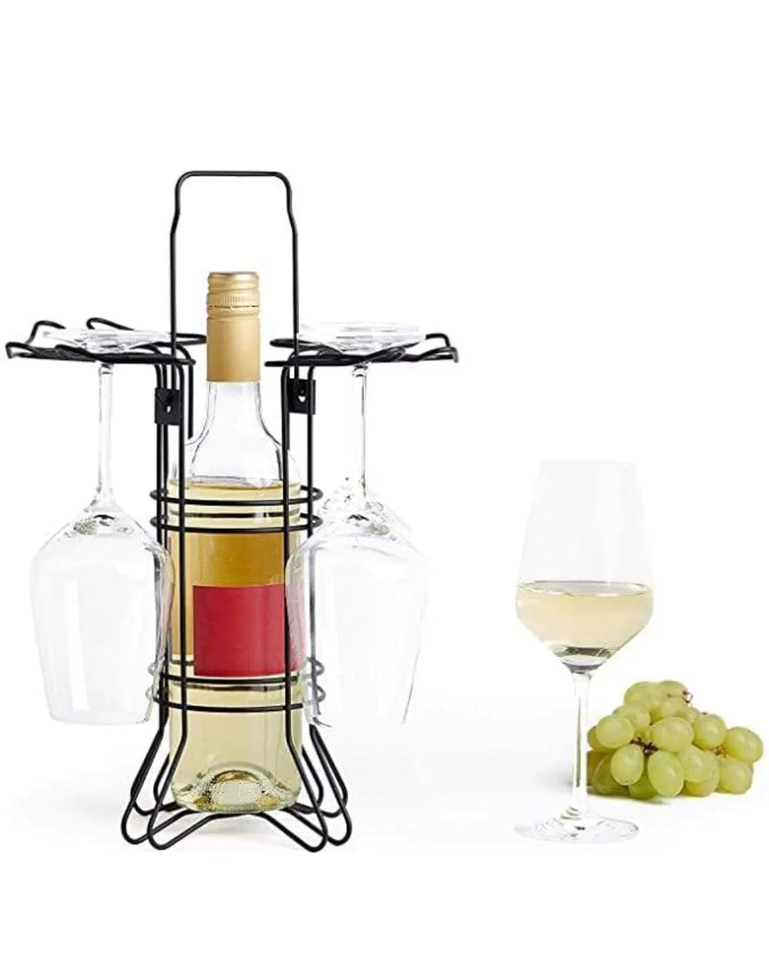 VonShef Wine Bottle And Glass Carrier Drinks Storage