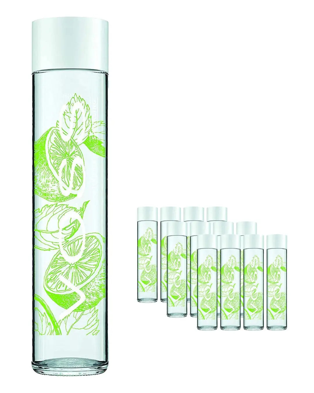 Voss Lime Mint Sparkling Water Glass Bottle Multipack, 12 x 375 ml Water
