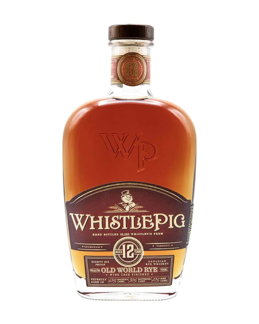 WhistlePig 12 Year Old, Old World Rye Whiskey, 70 cl Whisky