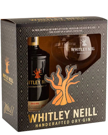 Whitley Neill Handcrafted Dry Gin & Glass Gift Set, 70 cl Gin 5011166054658